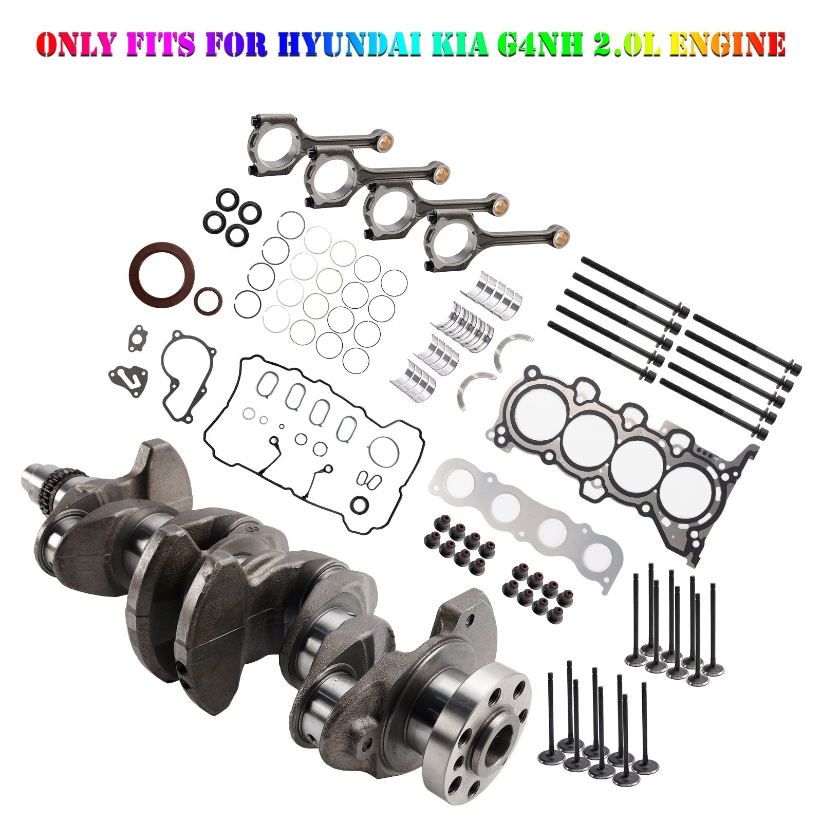 Hyundai Veloster (JS) G4NH 2.0L 2018-2020 Kit di revisione e ricostruzione del motore 2018-2020, Collegamenti dell'albero motore 231102E510