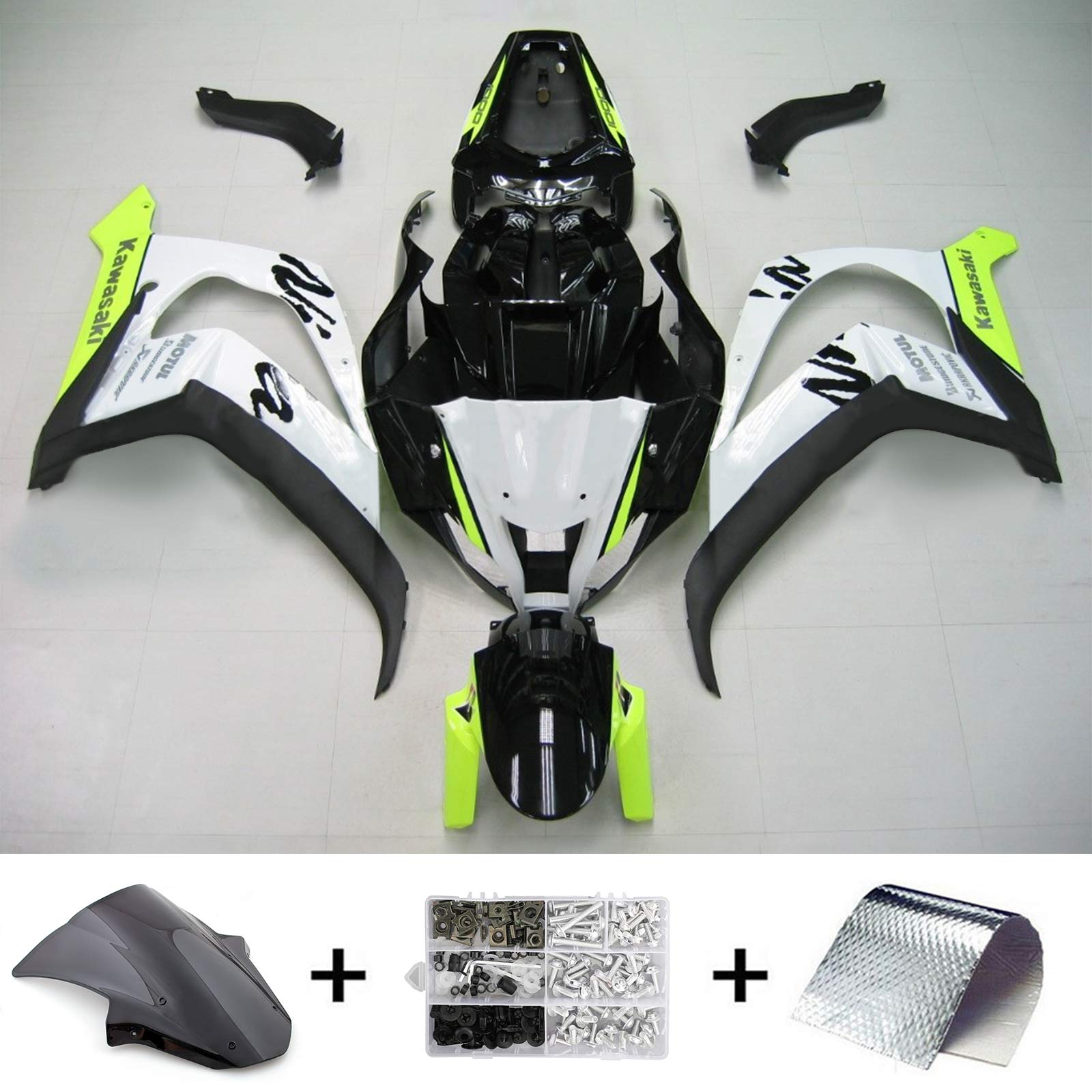 2011-2015 Kawasaki ZX10R Kit de carenado de inyección de carrocería ABS de plástico ajustado