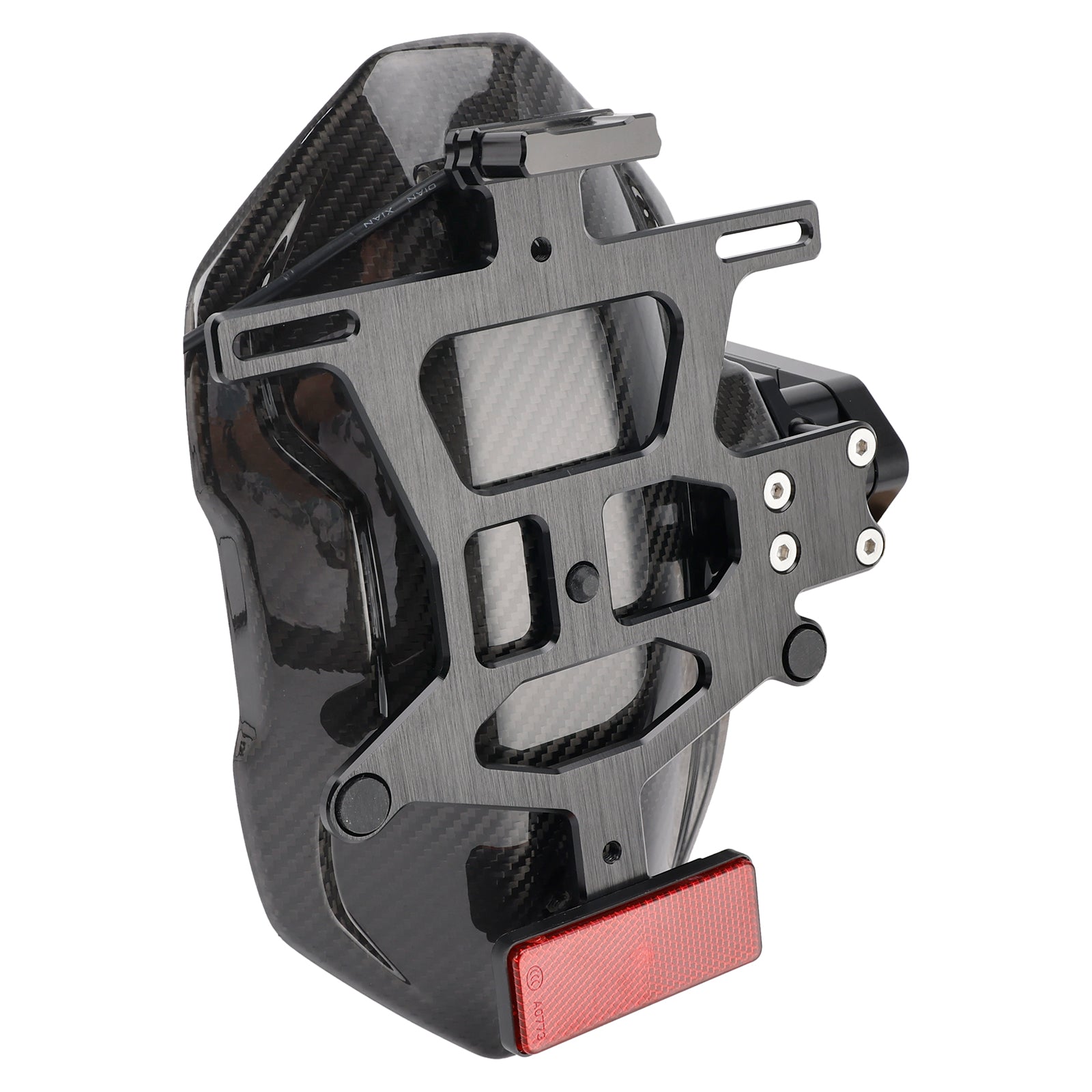 Support de garde-boue arrière en fibre de carbone véritable à LED pour Honda CBR650R 2024-2025