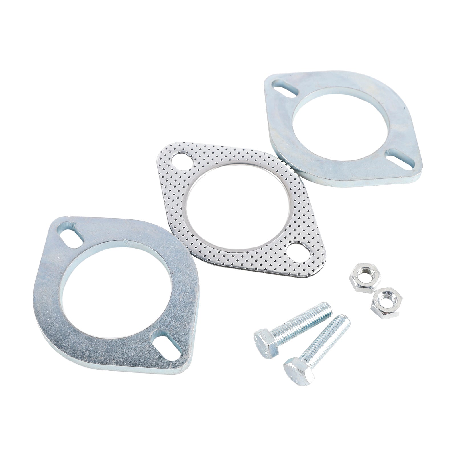 2 brides en acier 2,5"" pouces 64 mm pour joint de réparation d'échappement de tuyau et boulons