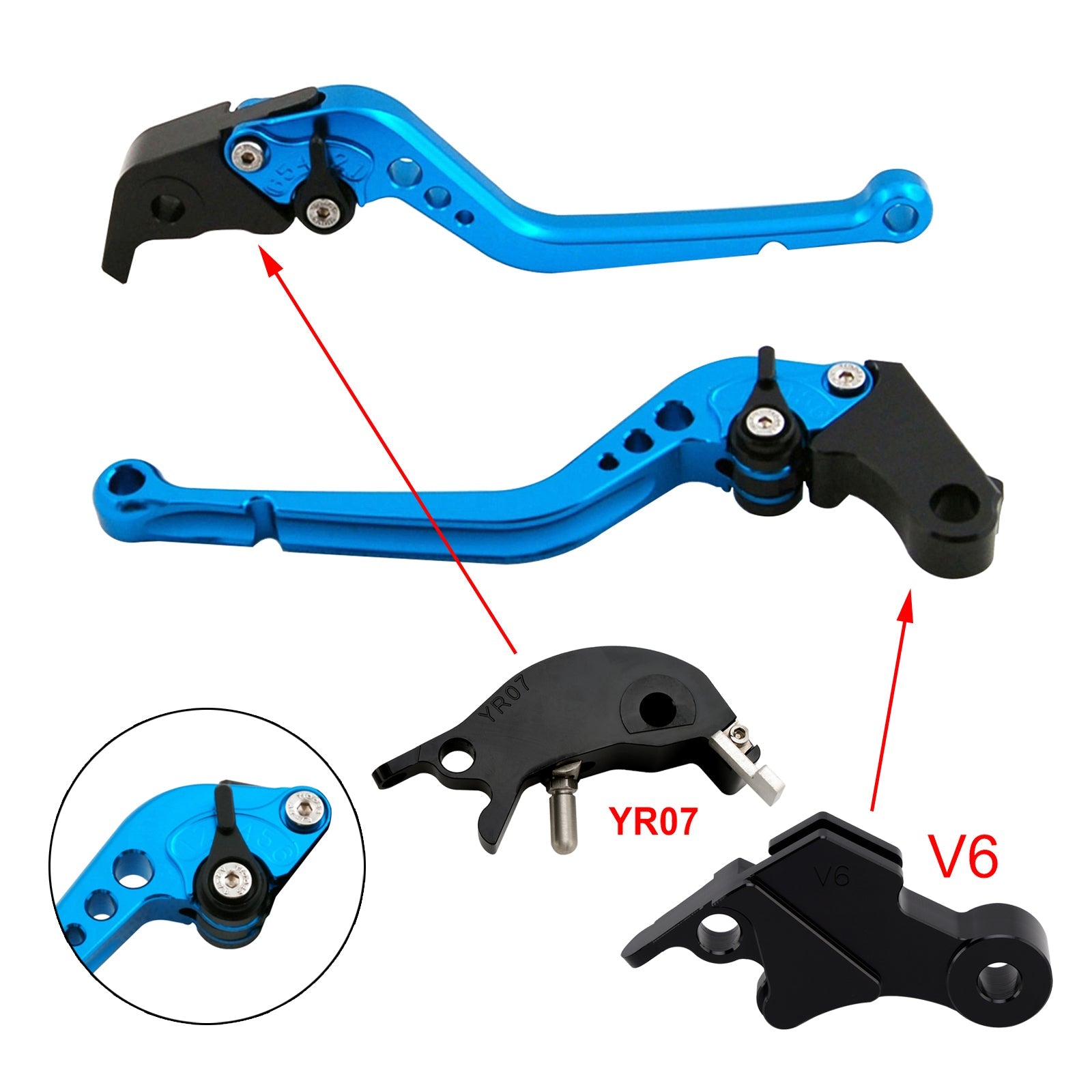 Levier de frein et d'embrayage long compatible avec YAMAHA XSR900 XSR900GP MT-09 MT-09SP 2024-2025