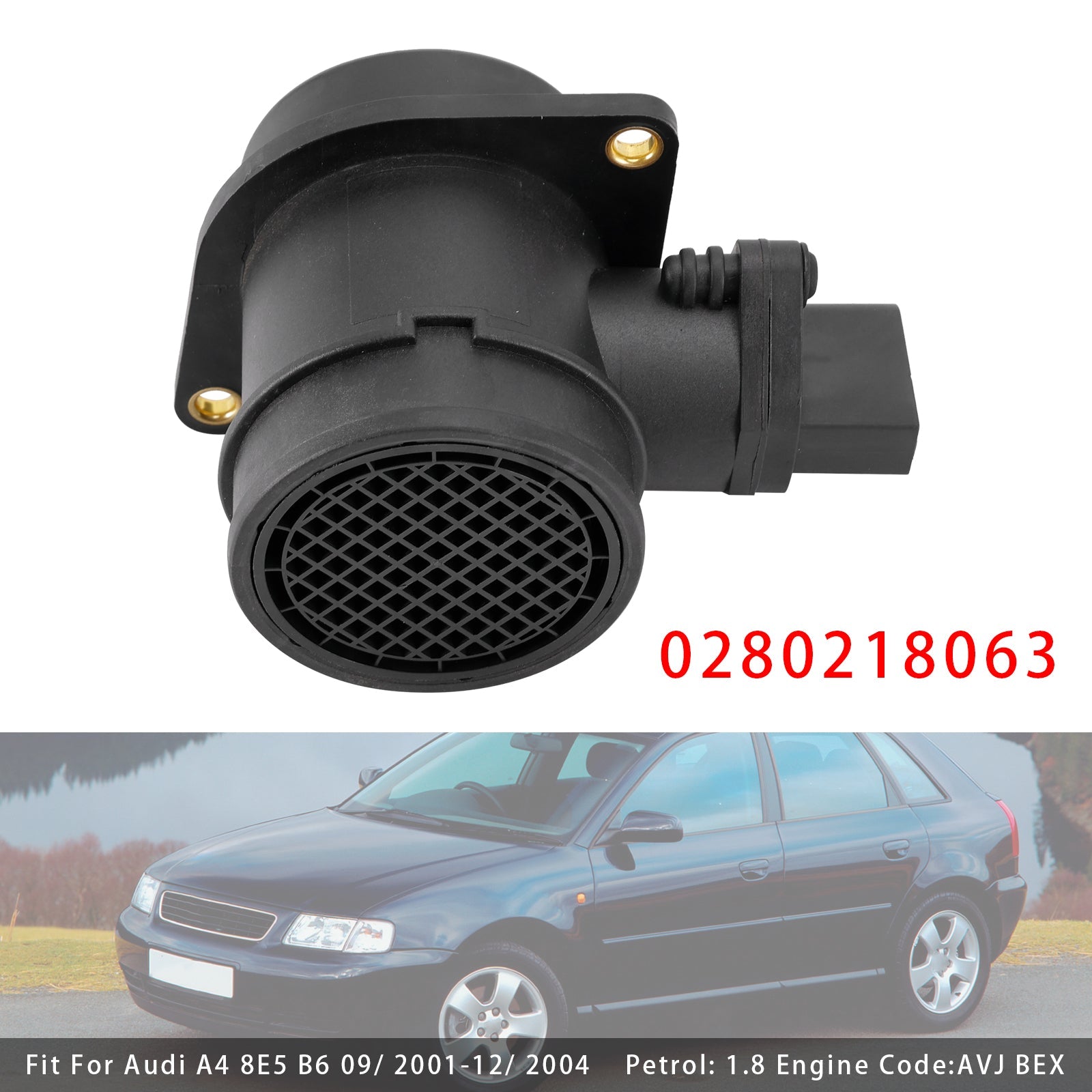 Senzor merilnika pretoka d'zračna masa za Audi A4 TT VW Golf IV Bora 1.8T 0280218063