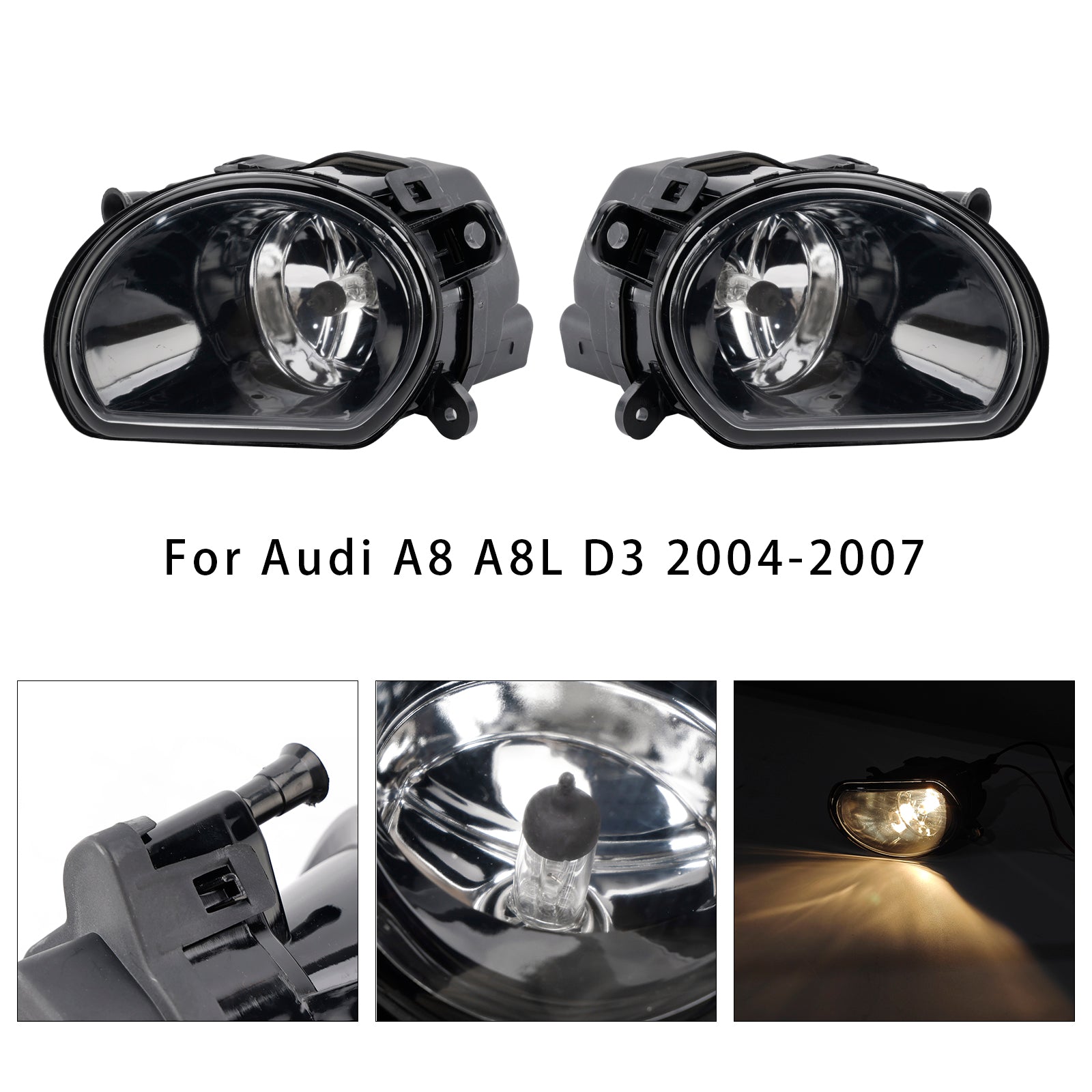 Par de luces antiniebla lateral para el parachoques delantero Audi A8 D3 2004-2007 4E0941700A