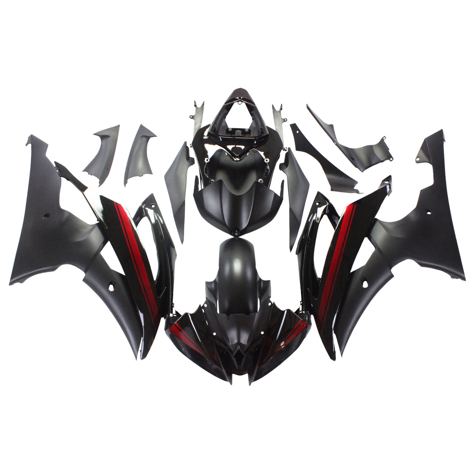 Injection carénage Kit carrosserie plastique ABS fit pour Yamaha YZF 600 R6 2008-2016