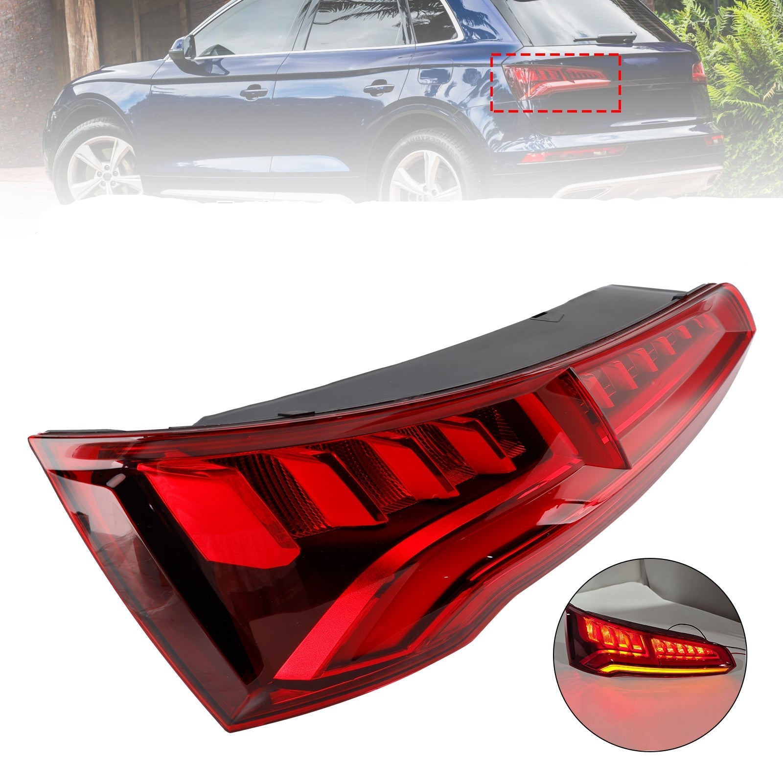 Zadnja leva luč Audi Q5 MK2 2017-2020 - LED, 5 nožic, model pred prenovo - 80A945093B