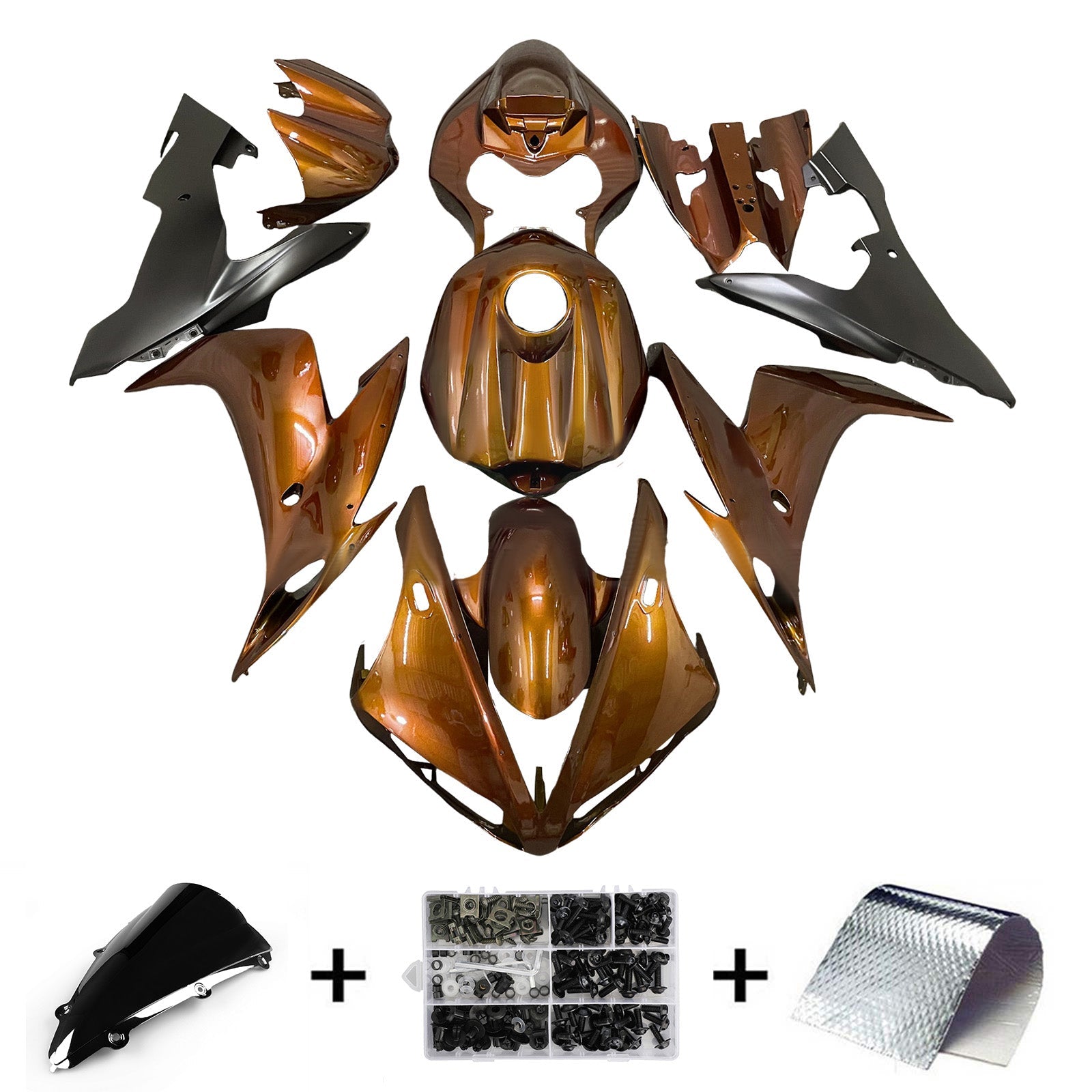 Kit carenatura iniettata in plastica ABS per Yamaha YZFR1 YZF-R1 2004-2006