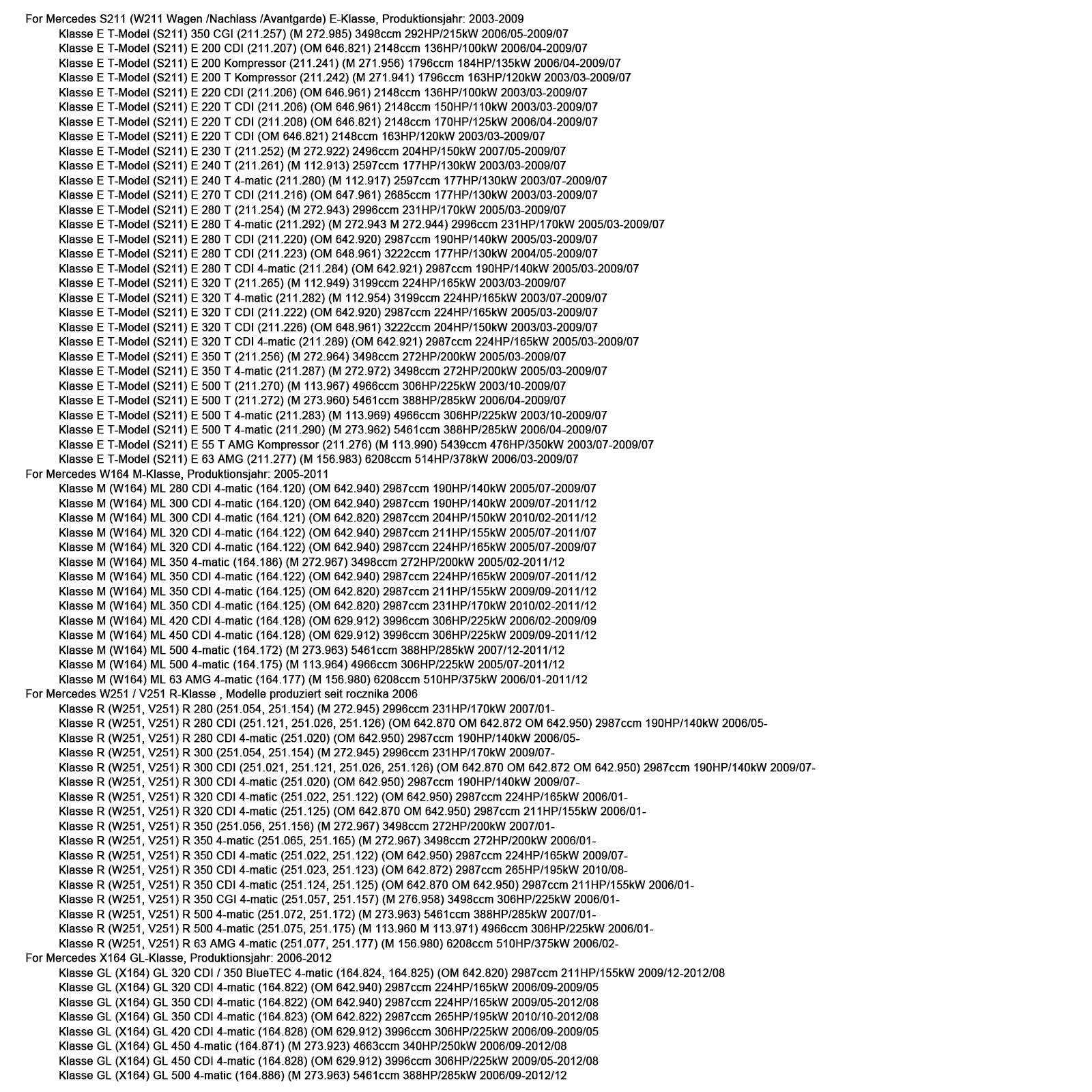 Ključavnica prtljažnih vrat Mercedes W164 Razred M 2005–2011 A1647400300