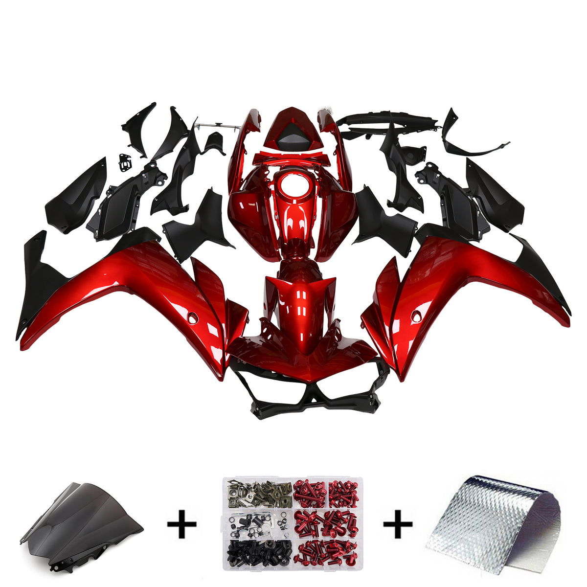 Kit de carénage injecté ABS pour Yamaha YZF-R3 2014-2018 et R25 2015-2017
