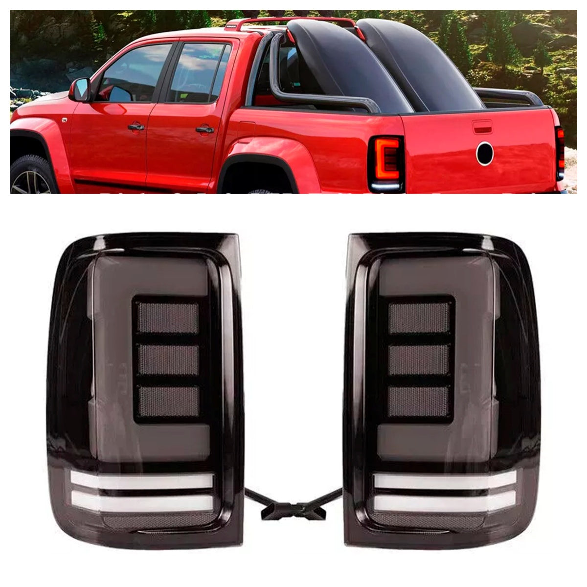 2009-2019 Feux Arrière LED Fumé Pour VW Amarok V6