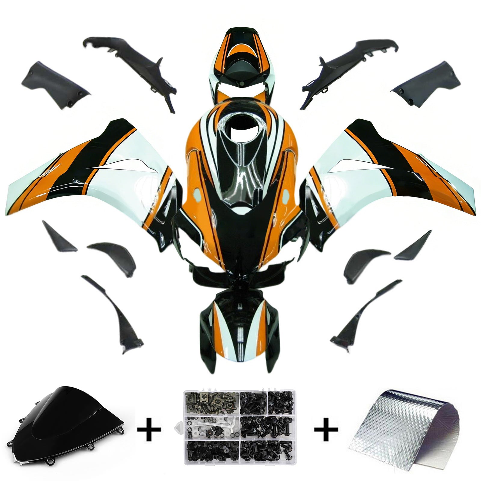 Kit de carénage injecté en plastique ABS pour Honda CBR1000RR 2008-2011