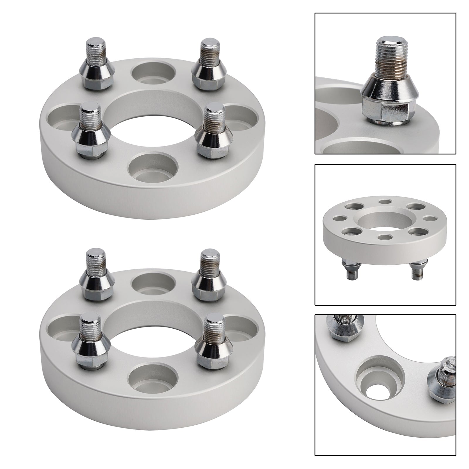 Kit d'entretoises de roue de 1 pouce, écrous de roue argentés pour voiturettes de golf Yamaha, Club Car et Ezgo