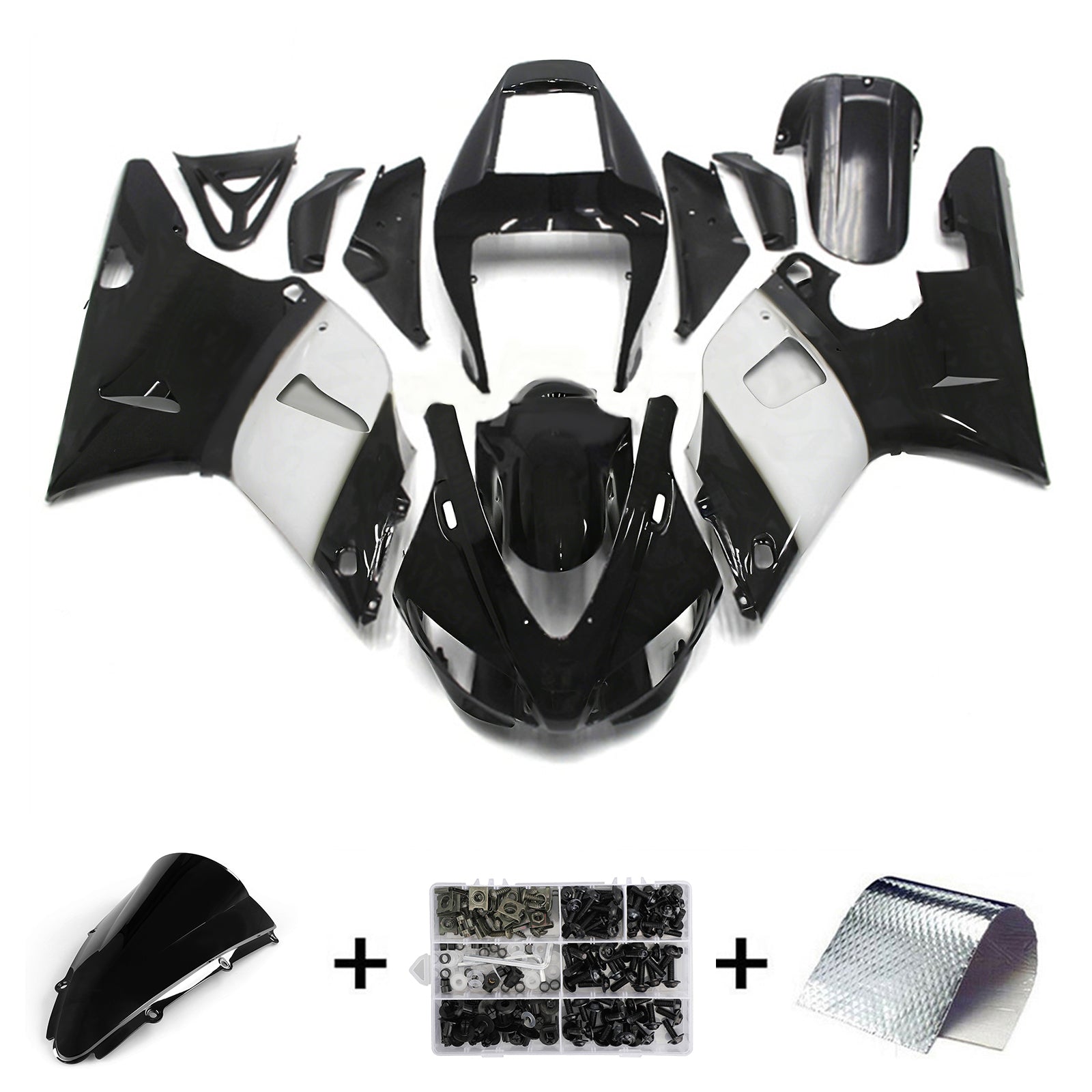 Kit de carénage en plastique ABS injecté compatible avec Yamaha YZF 1000 R1 2000-2001