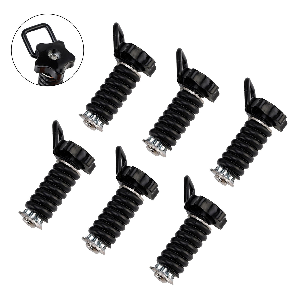 Lot de 6 anneaux d'ancrage flexibles de 2,5 cm (1 pouce) pour Polaris RZR Sportsman Ace 2013-2025