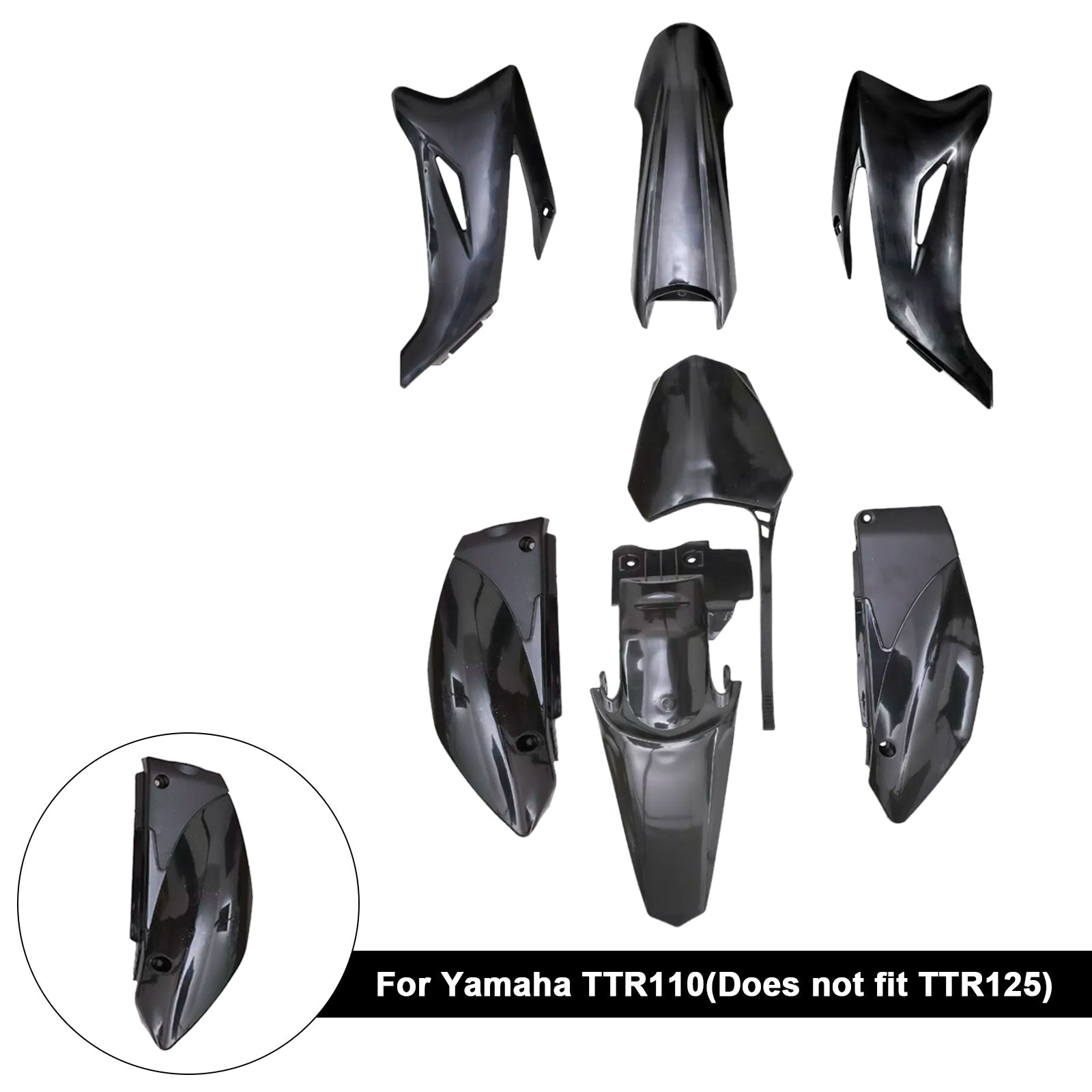 Kit carrosserie plastique et carénage garde-boue pour moto tout-terrain Yamaha TTR110