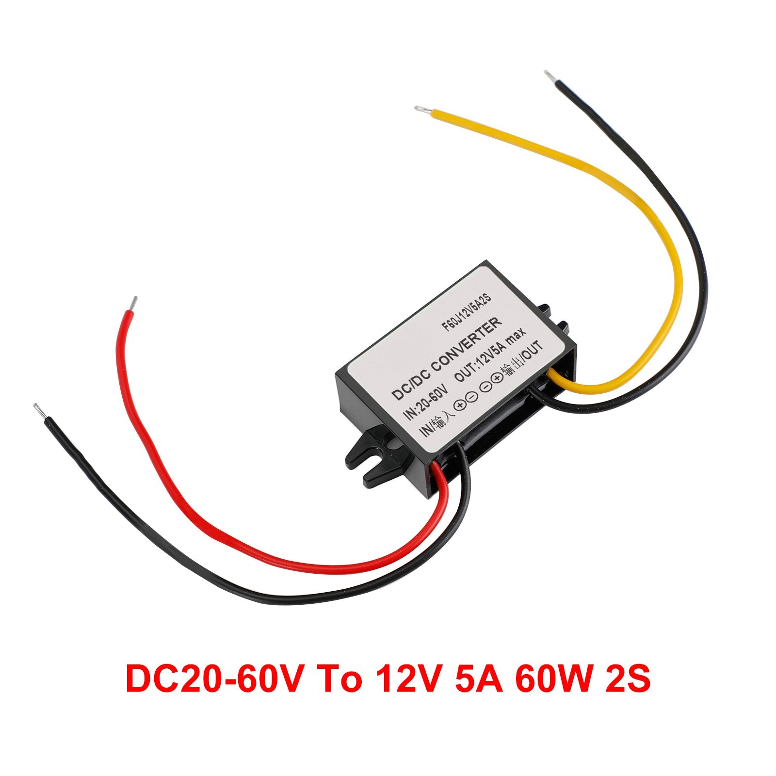 Régulateur de tension CC, convertisseur abaisseur de tension, 20-60 V vers 12 V, 5 A, 60 W