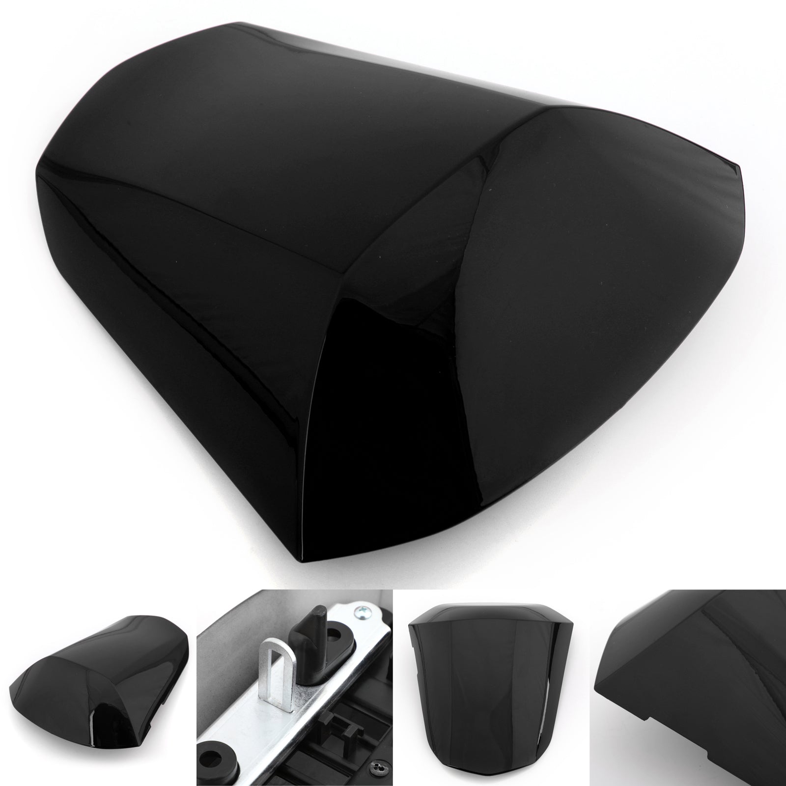 Tanque trasero del pasajero Suzuki GSXR GSX-R 1000/1000R Compatible 2017-2024-Black-Black Compatible