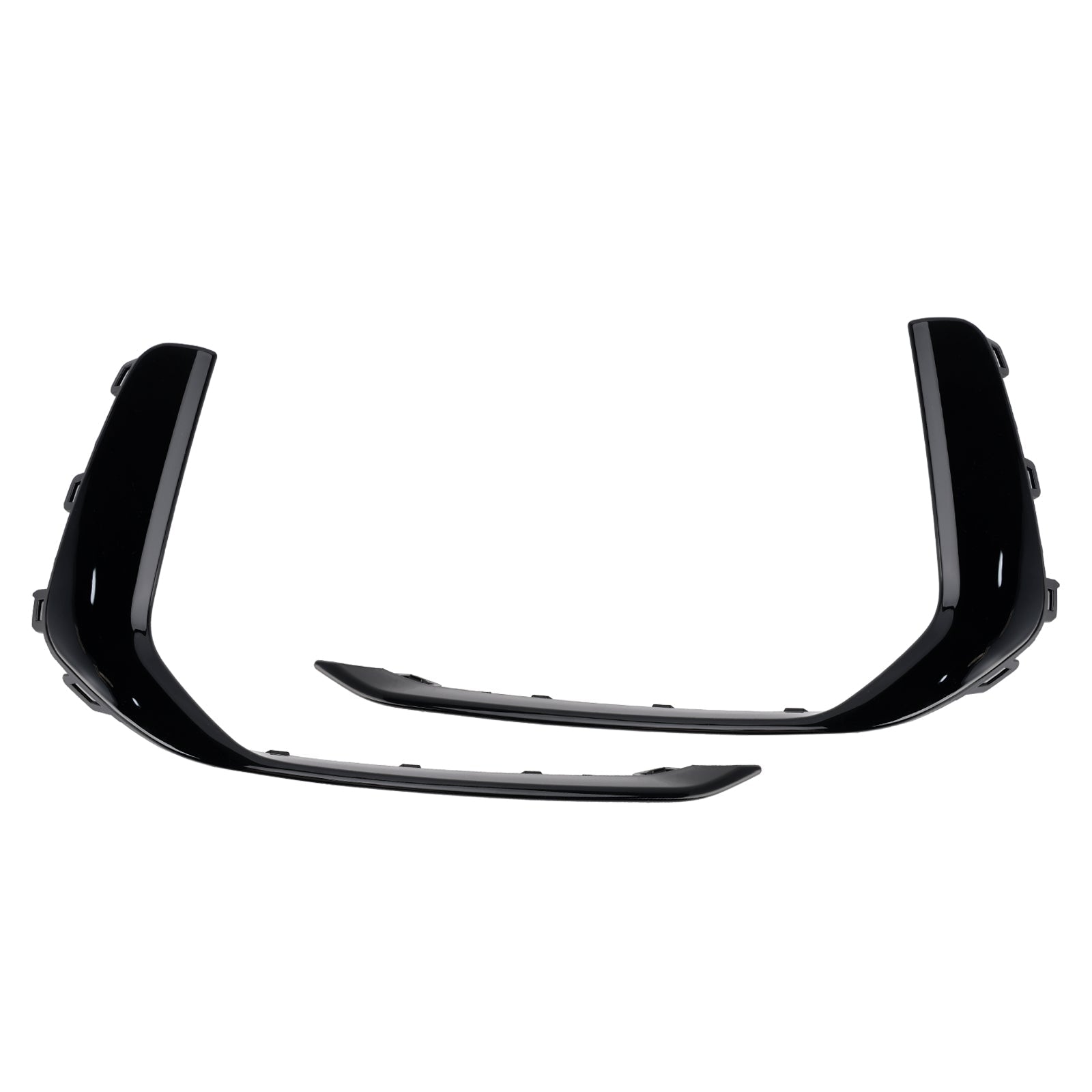 2019-2023 Audi A6 C8 S-Line S6 2 pièces Garniture de phare antibrouillard avant noir