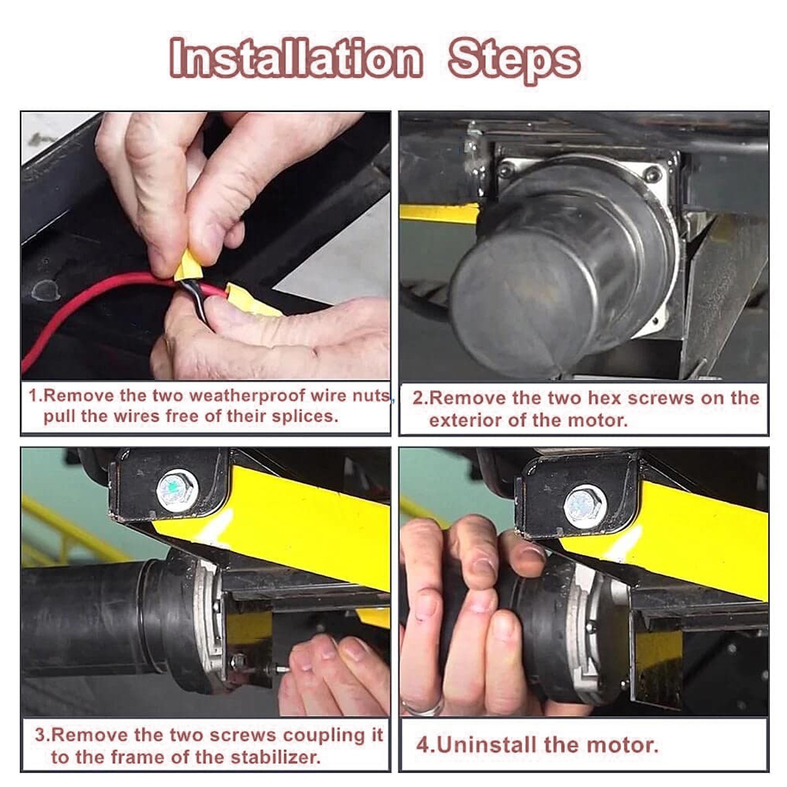 Achterste elektrische stabilisatormotor 352338 voor stabilisator cilinders 337199 298707 369774