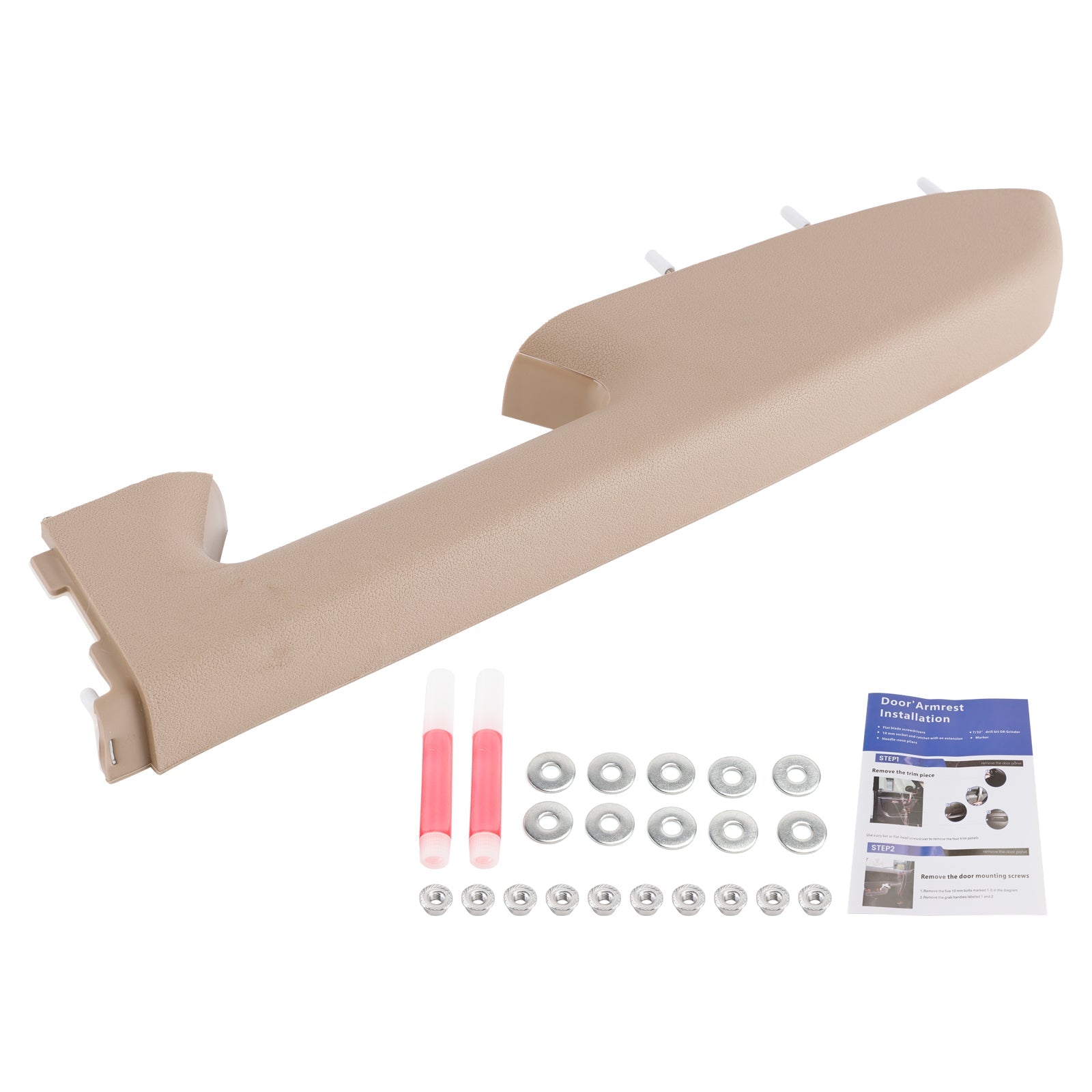 Reparatieset armsteun rechtsvoor compatibel met Chevy Silverado 1500 2500HD 2010-2014, beige kleur