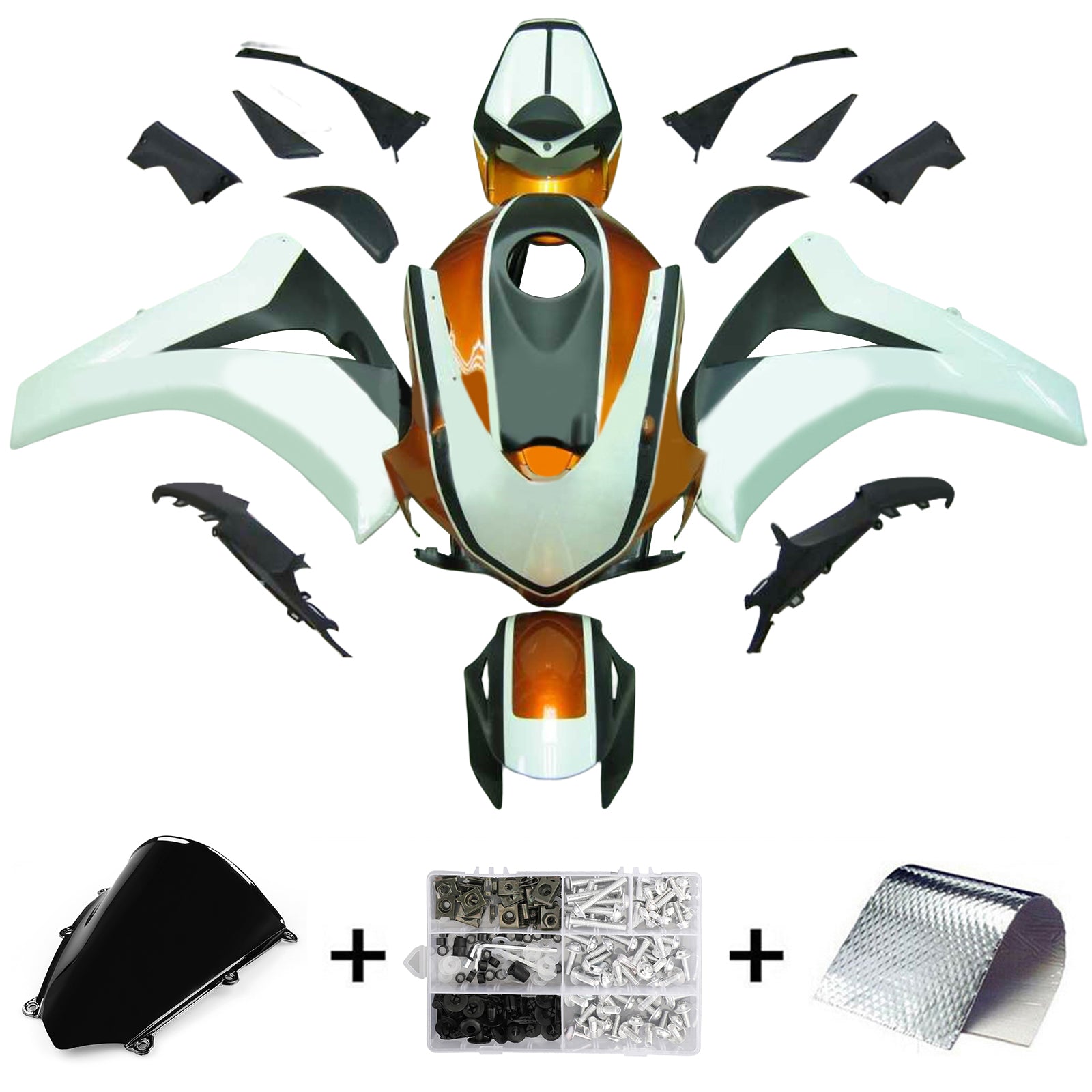 Kit de carénage injecté en plastique ABS pour Honda CBR1000RR 2008-2011