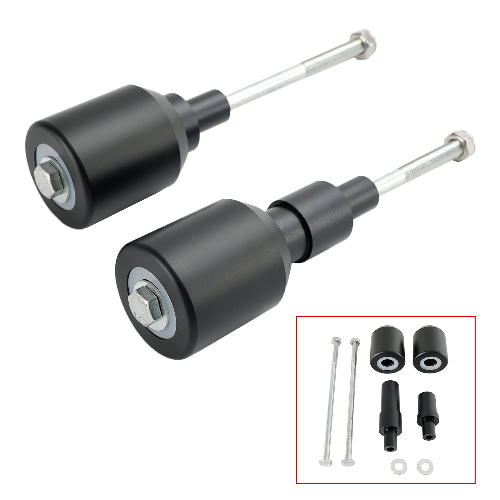 Czarny aluminiowy suwak ochronny szpuli do Kawasaki Z650 Ninja 650 17-23