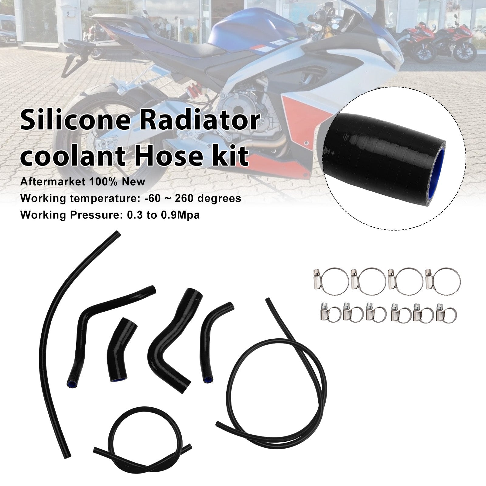 Durite de refroidissement en silicone pour radiateur Aprilia RS 660 (2021-2025)
