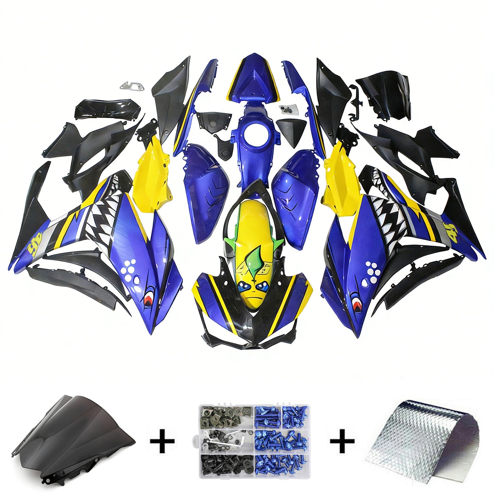 Kit de carénage en plastique ABS injecté pour Yamaha YZF-R3 2014-2018 R25 2015-2017