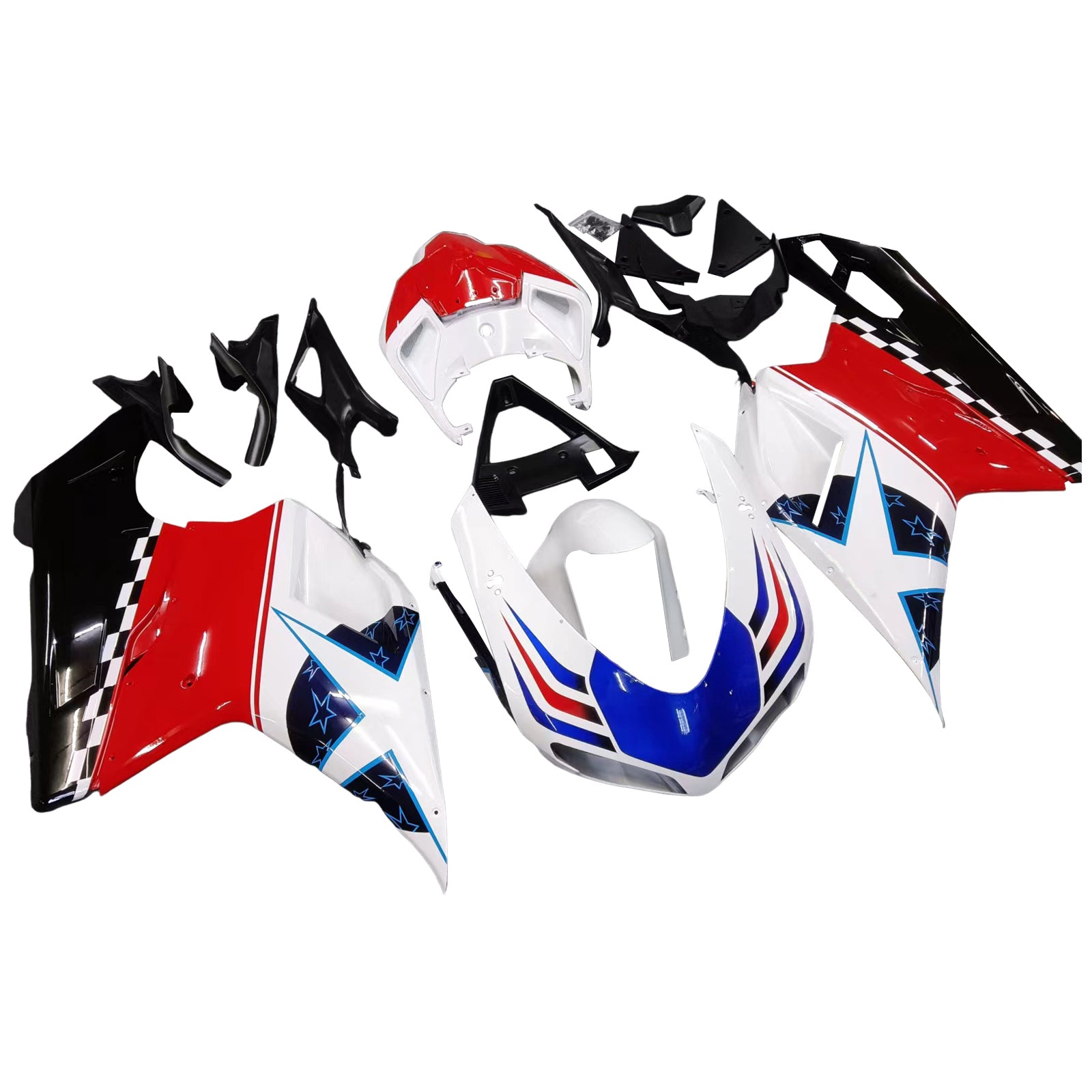 Kit de carénage par injection, carrosserie en plastique ABS, compatible avec Ducati 1098/1198/848 de 2007 à 2011