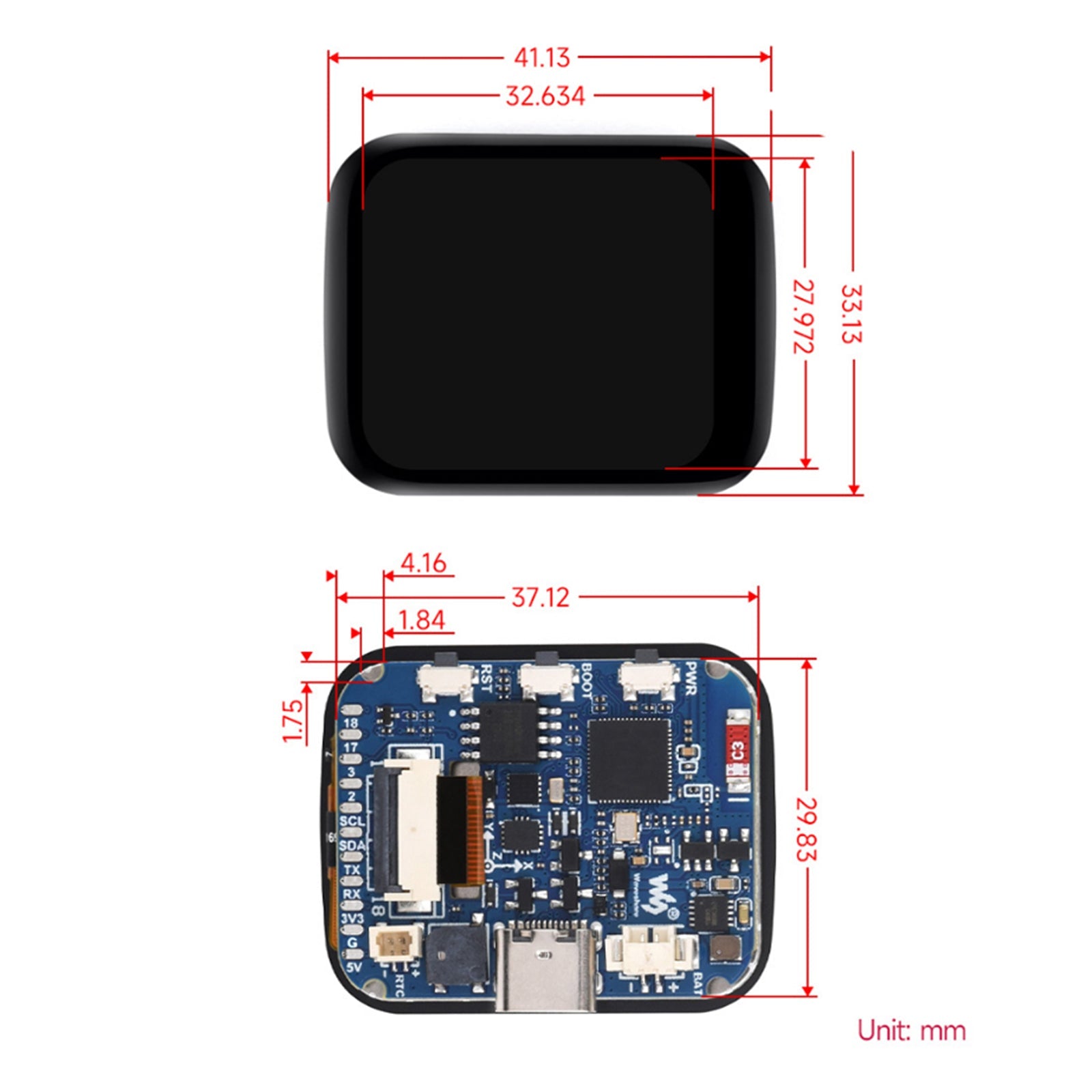 ESP32-S3 ontwikkelingskaart met 1,69 inch 240 MHz wifi Bluetooth 240 inch processor