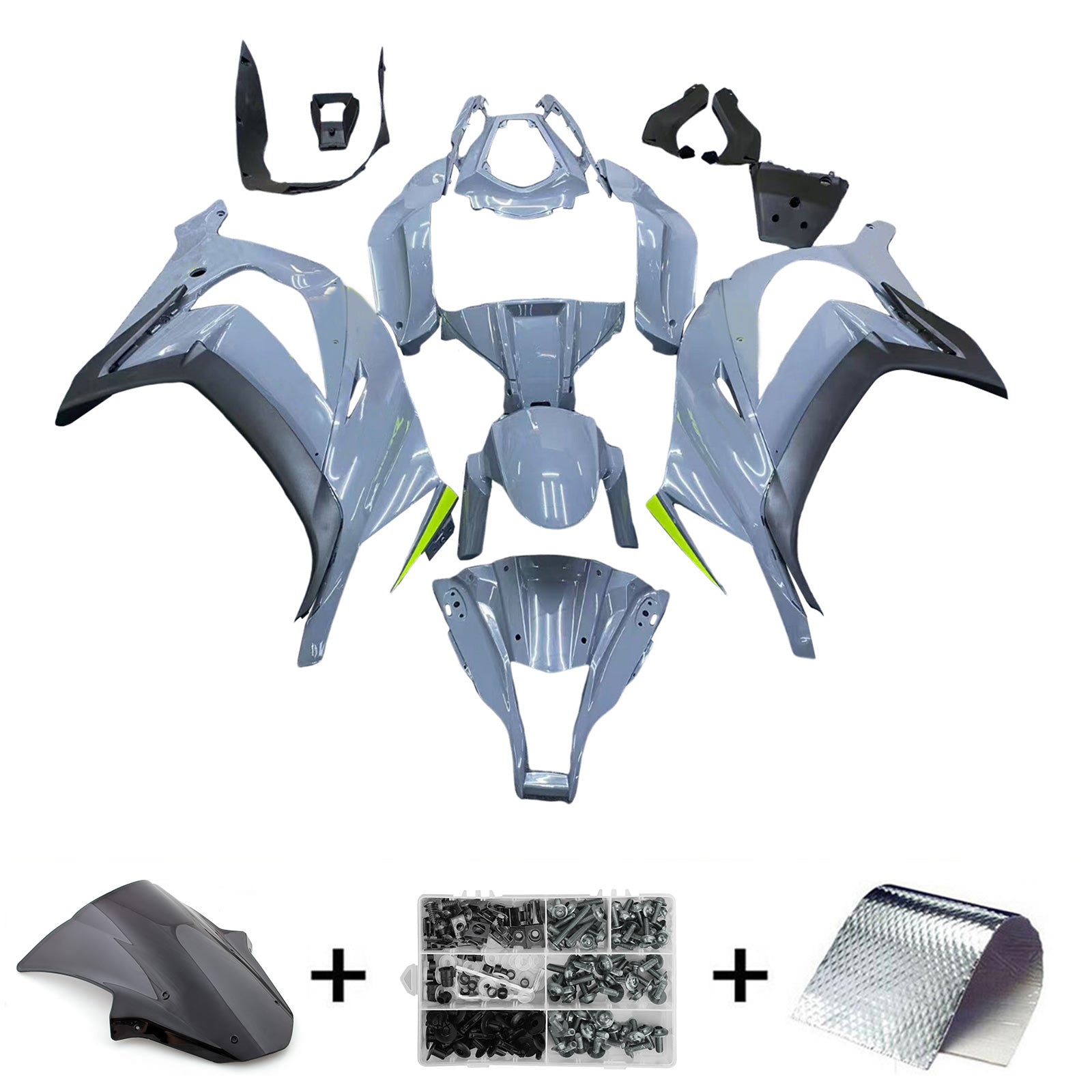 Kit de carénage injecté en plastique ABS pour Kawasaki ZX10R 2011-2015