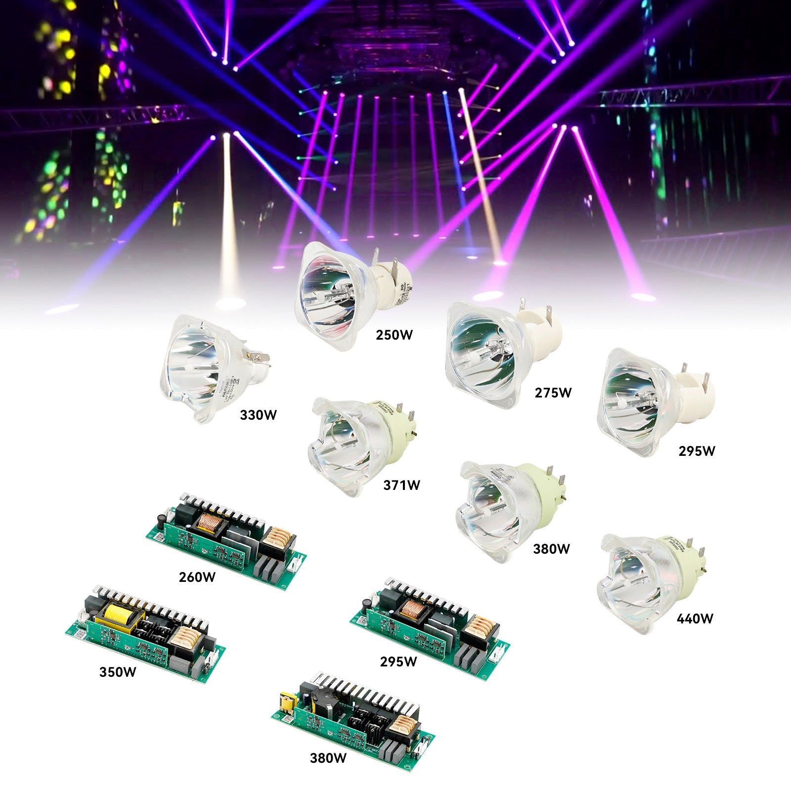 Mobilna Belka głowy, MSD 260W 295 W 350W 380W Zasilanie balastowe