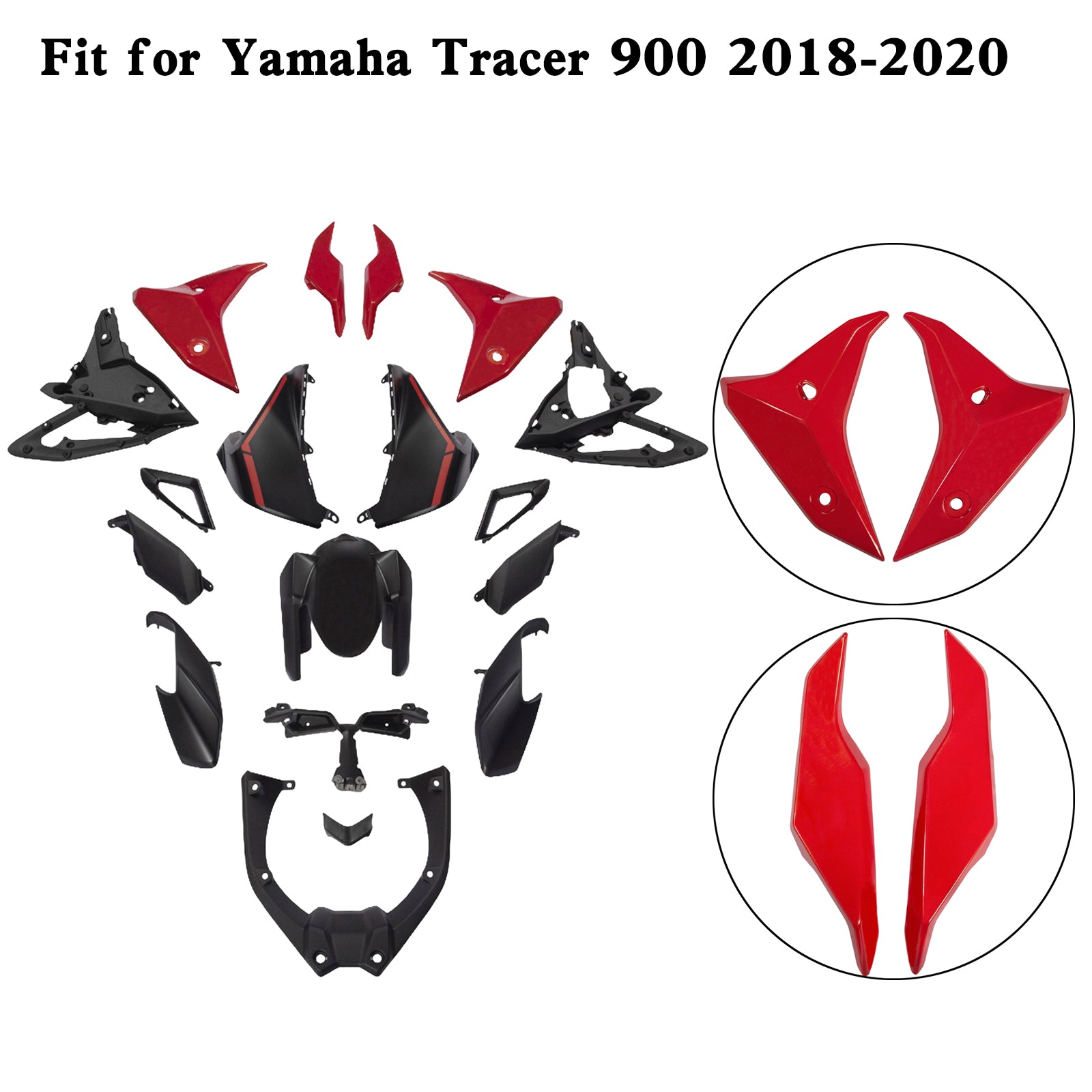 Kit de carénage de carrosserie en d'injection pour Yamaha Tracer 900 / GT 2018-2020 4#