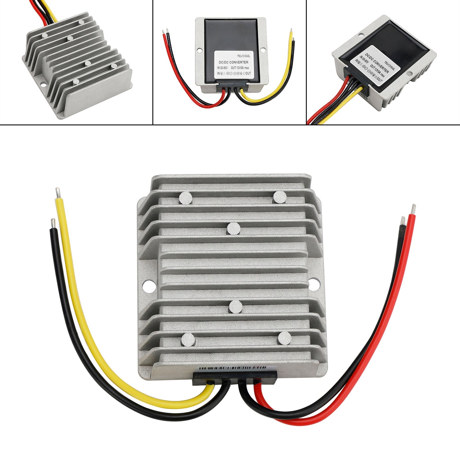 Convertisseur DC/DC étanche 5 A, régulateur d'alimentation 30-90 V, abaisseur à 12 V