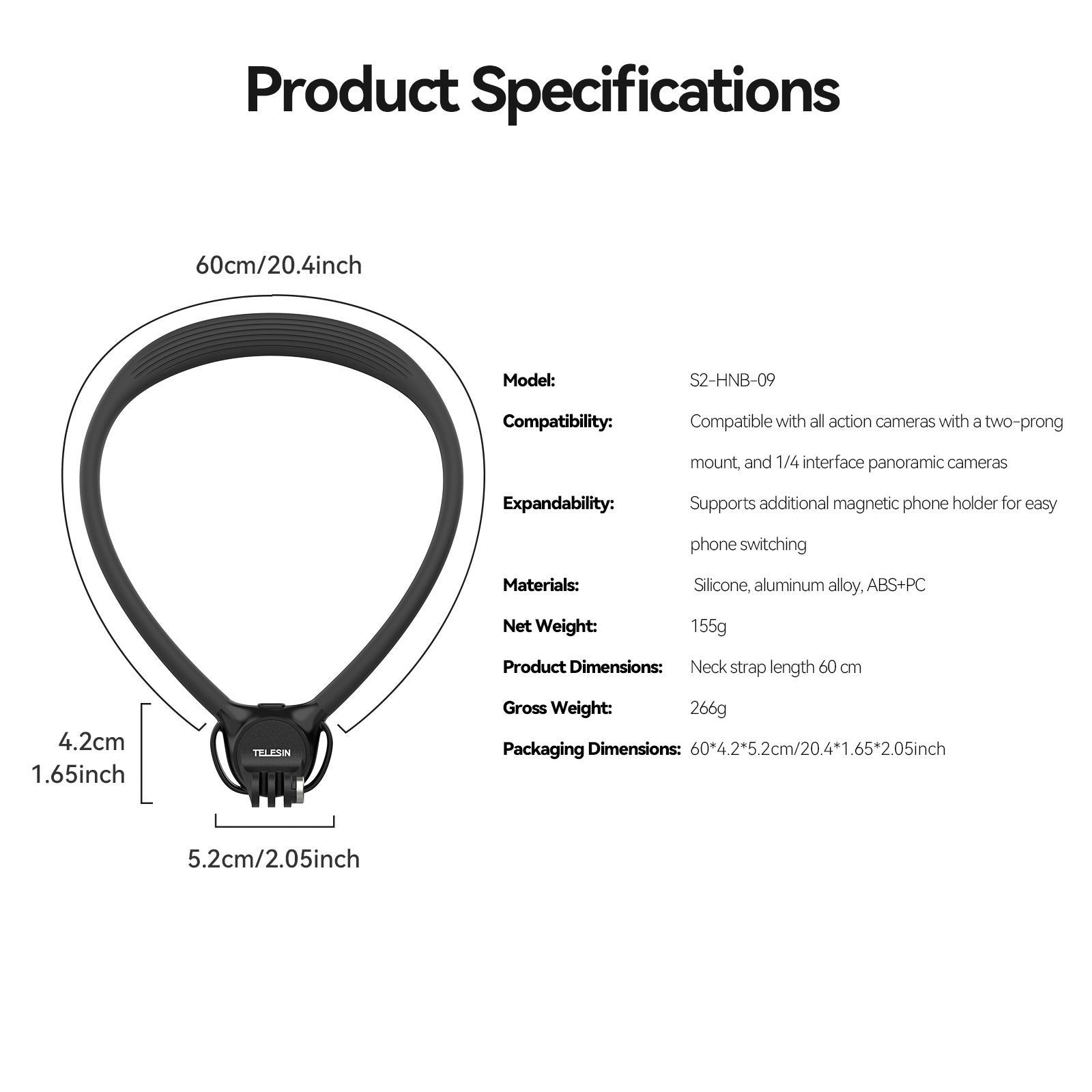 Magneettinen kaulatuki 2 in 1 Ilmatyynyn ja kaulan tuella SE2.0 -kameralle