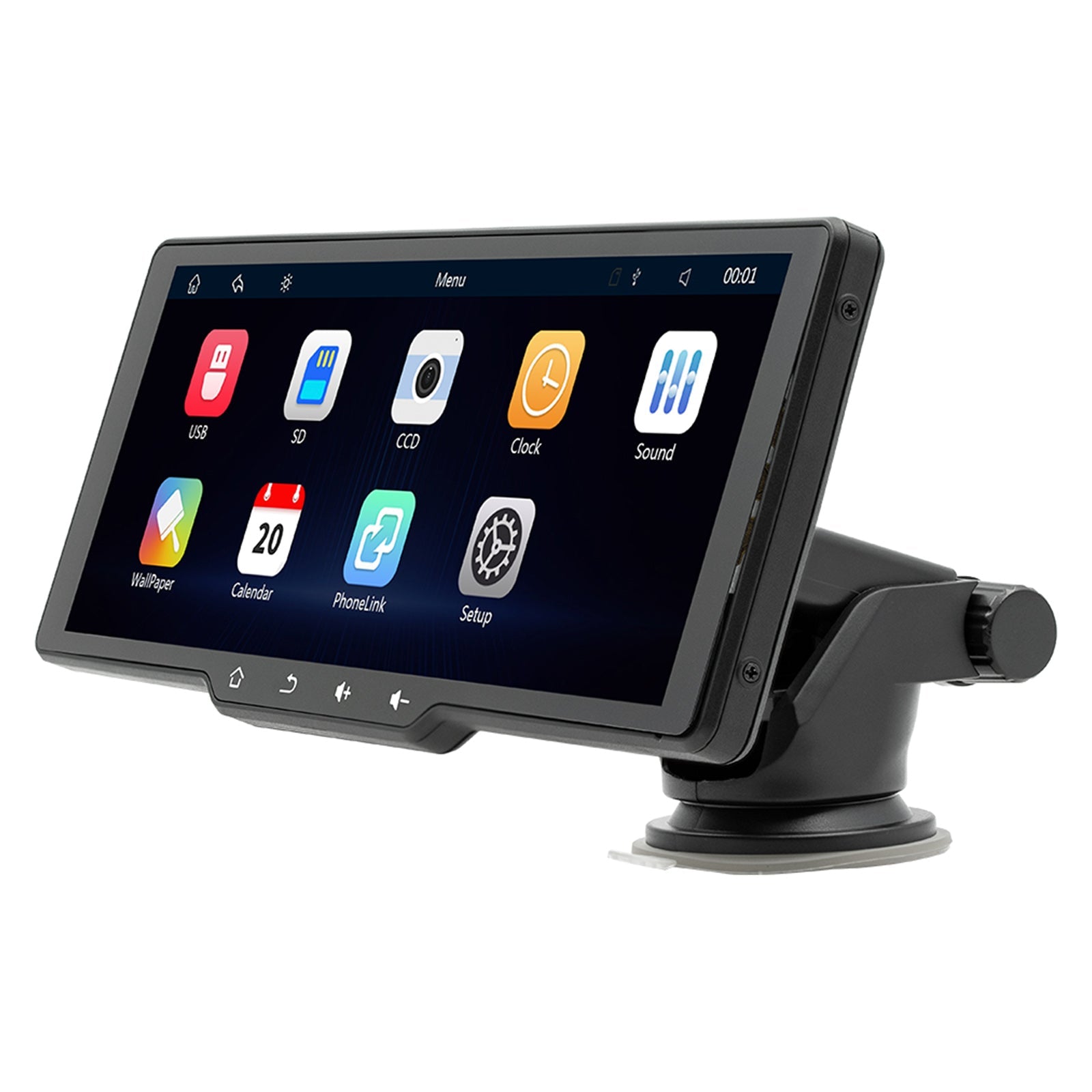 Lecteur MP5 Bluetooth portable sans fil Carplay avec écran de 10,26 pouces + 4 caméras LED