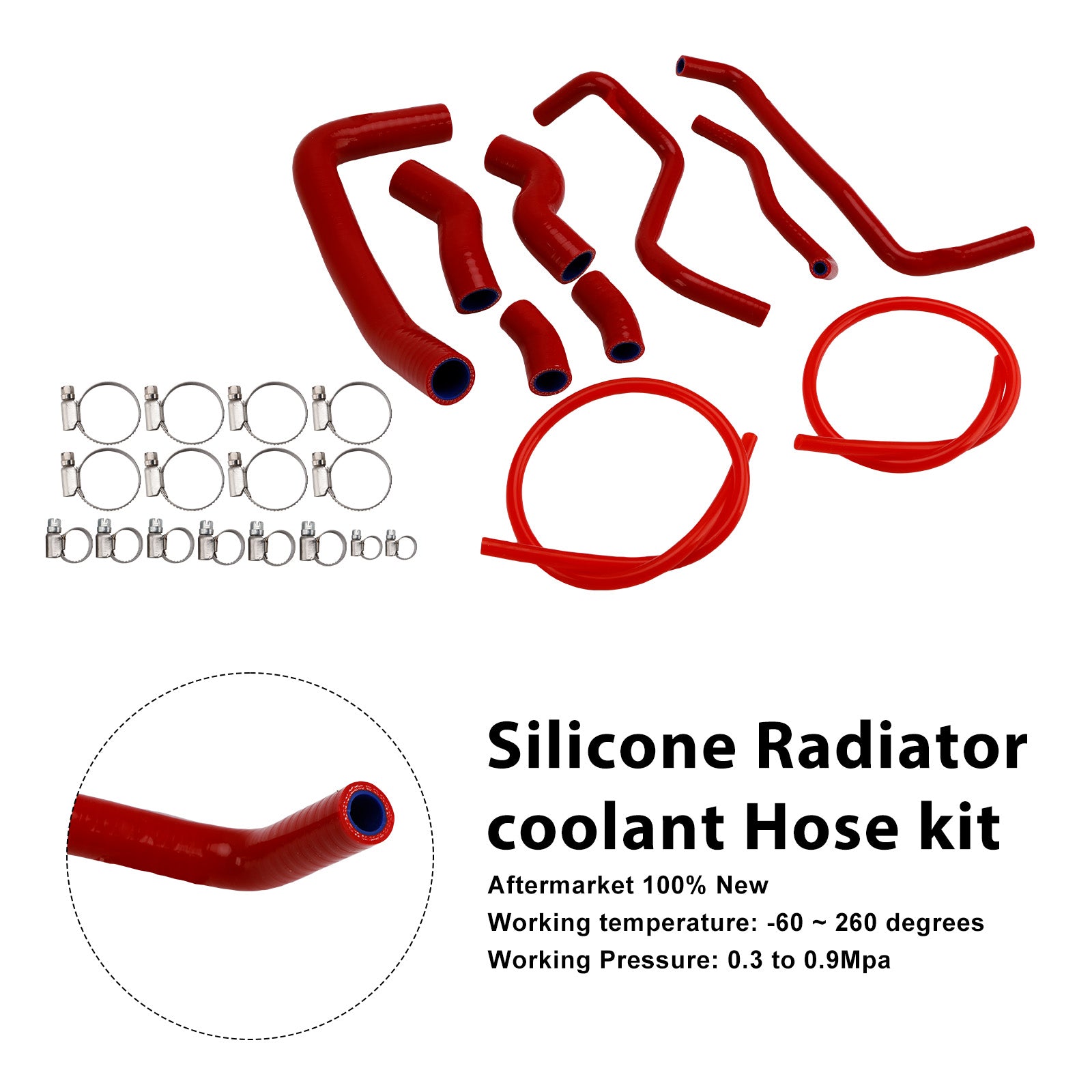 Durite de refroidissement en silicone pour radiateur Suzuki SV 650 (2016-2025)