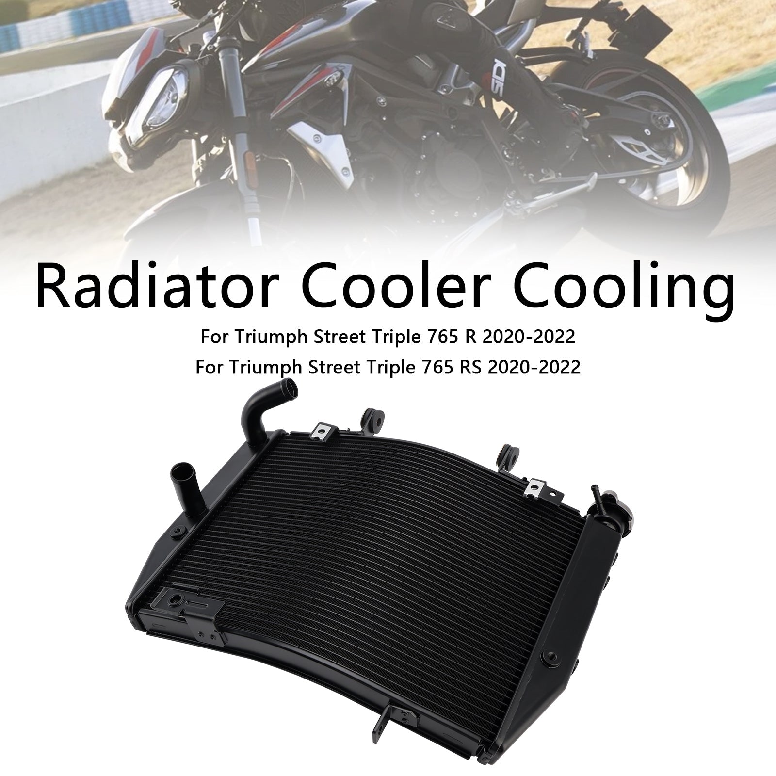 Radiateur de refroidissement moteur pour Triumph Street Triple 765 R 2020-2022