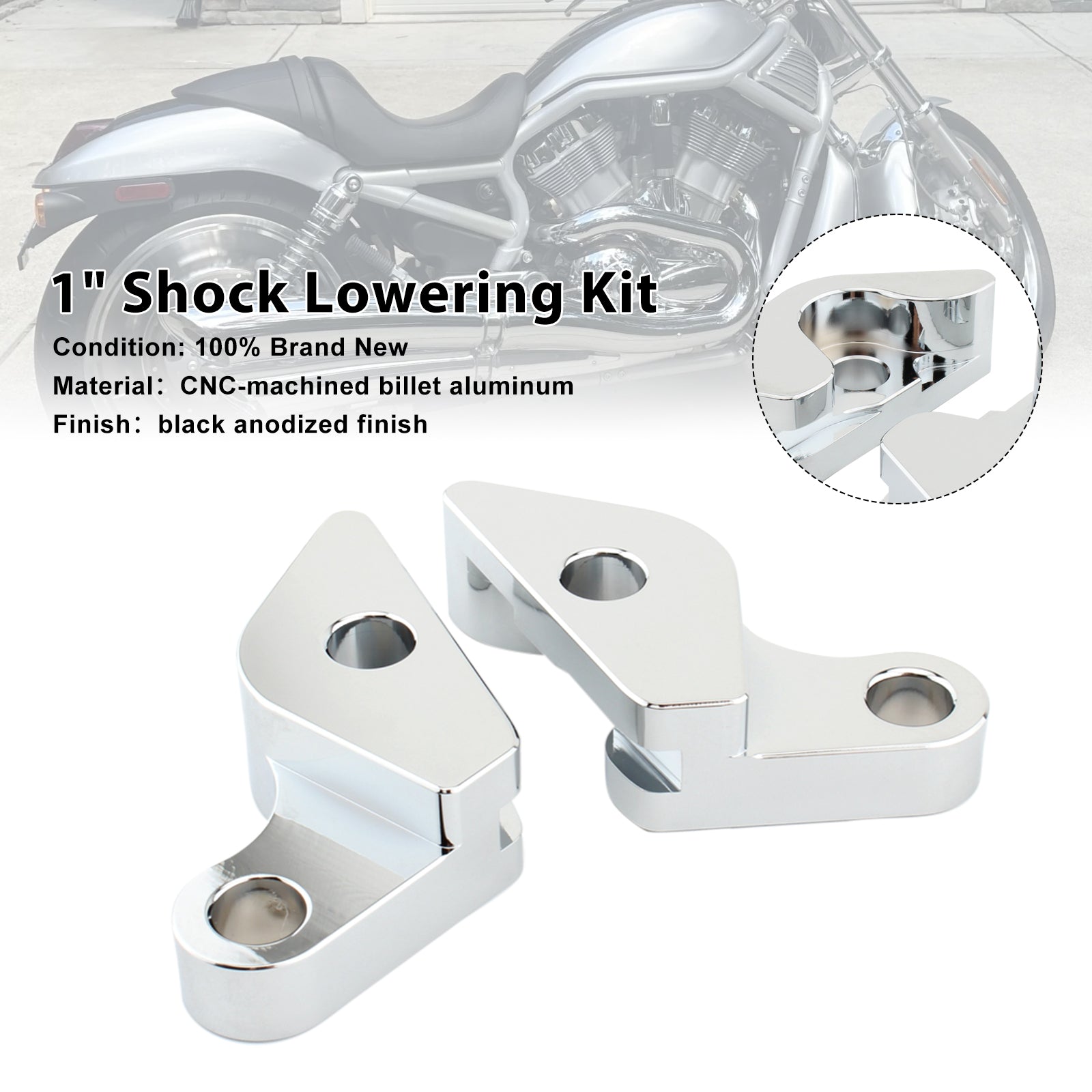 Kit d'abaissement d'amortisseurs 1"" pour HARLEY VRSC V-ROD (2007-2017)