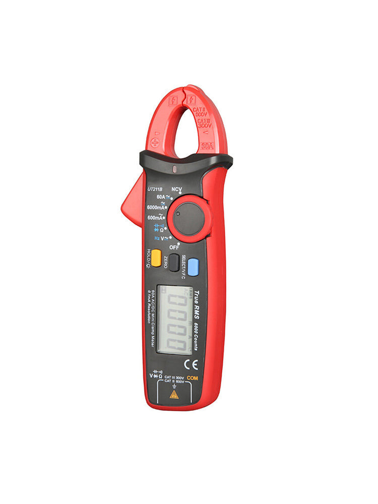 Multimètre numérique miniature TRMS UT211B 60A, pince ampèremétrique, testeur AC/DC VFC/NCV