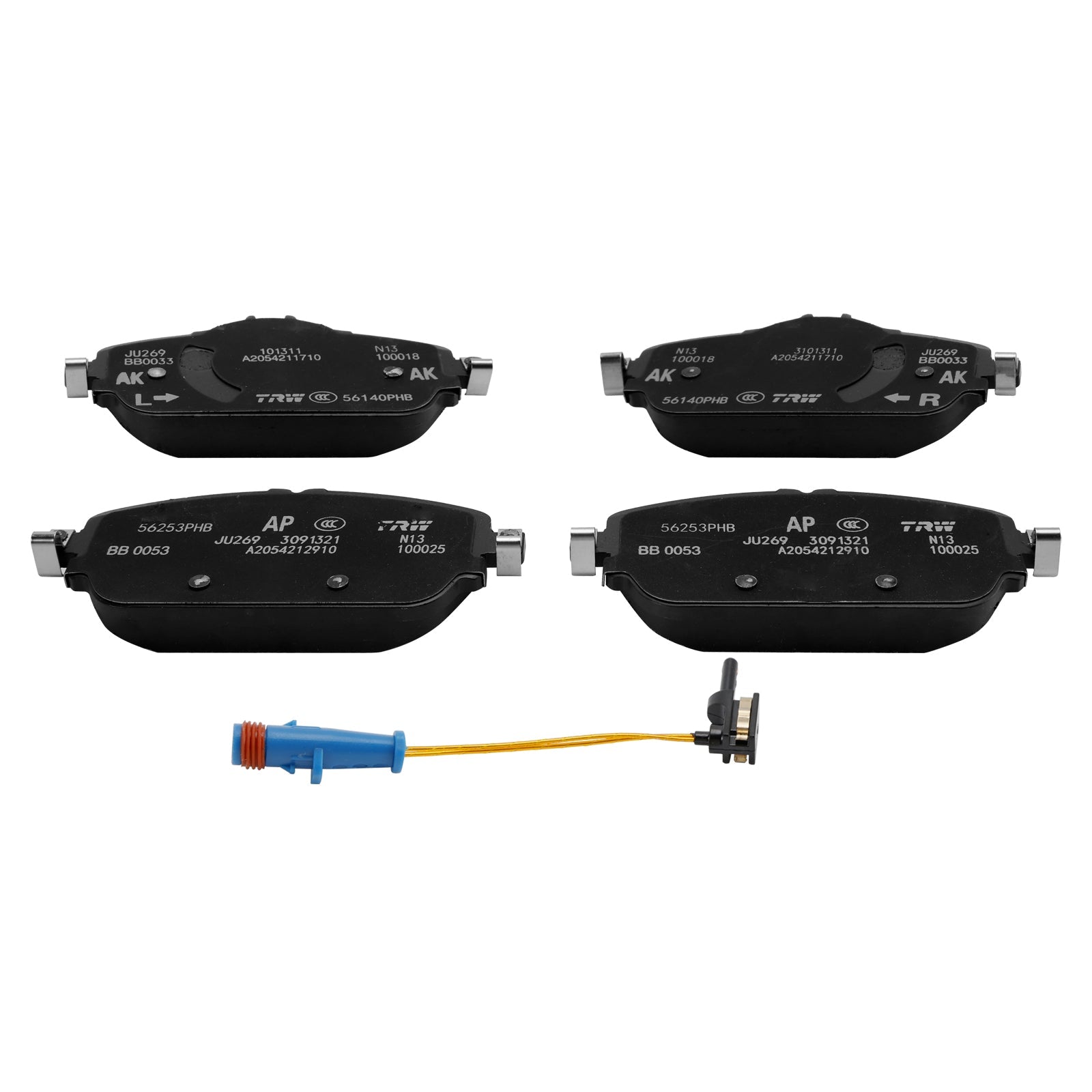 Plaquettes de frein avant Mercedes-Benz Classe C 205 et Classe E 213, référence A0004208903, avec capteur d'usure 1695401617