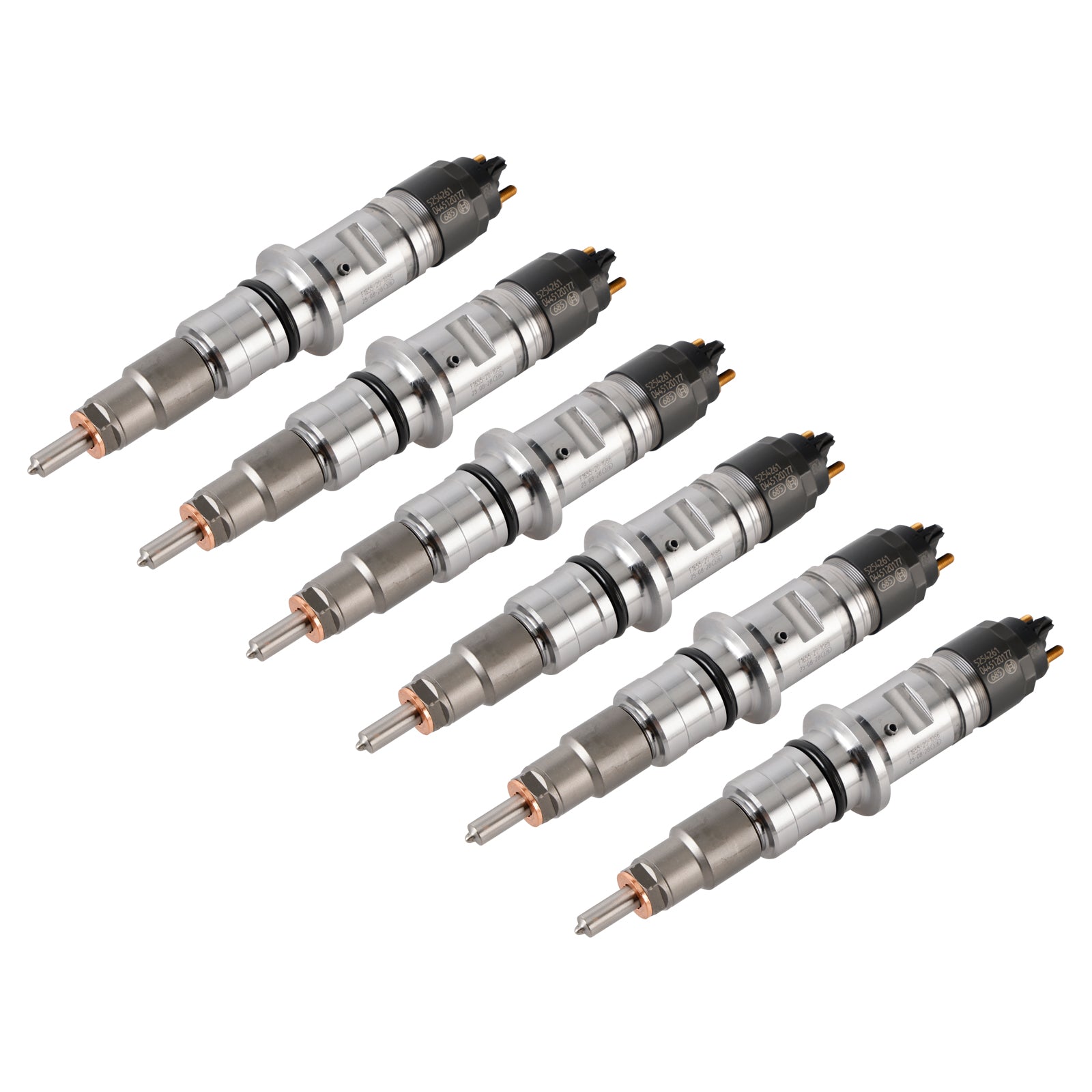 6 injecteurs de carburant pour moteurs Cummins ISB 6.7L, QSB 4.5L et 6.7L (références : 5254261 et 0445120177)