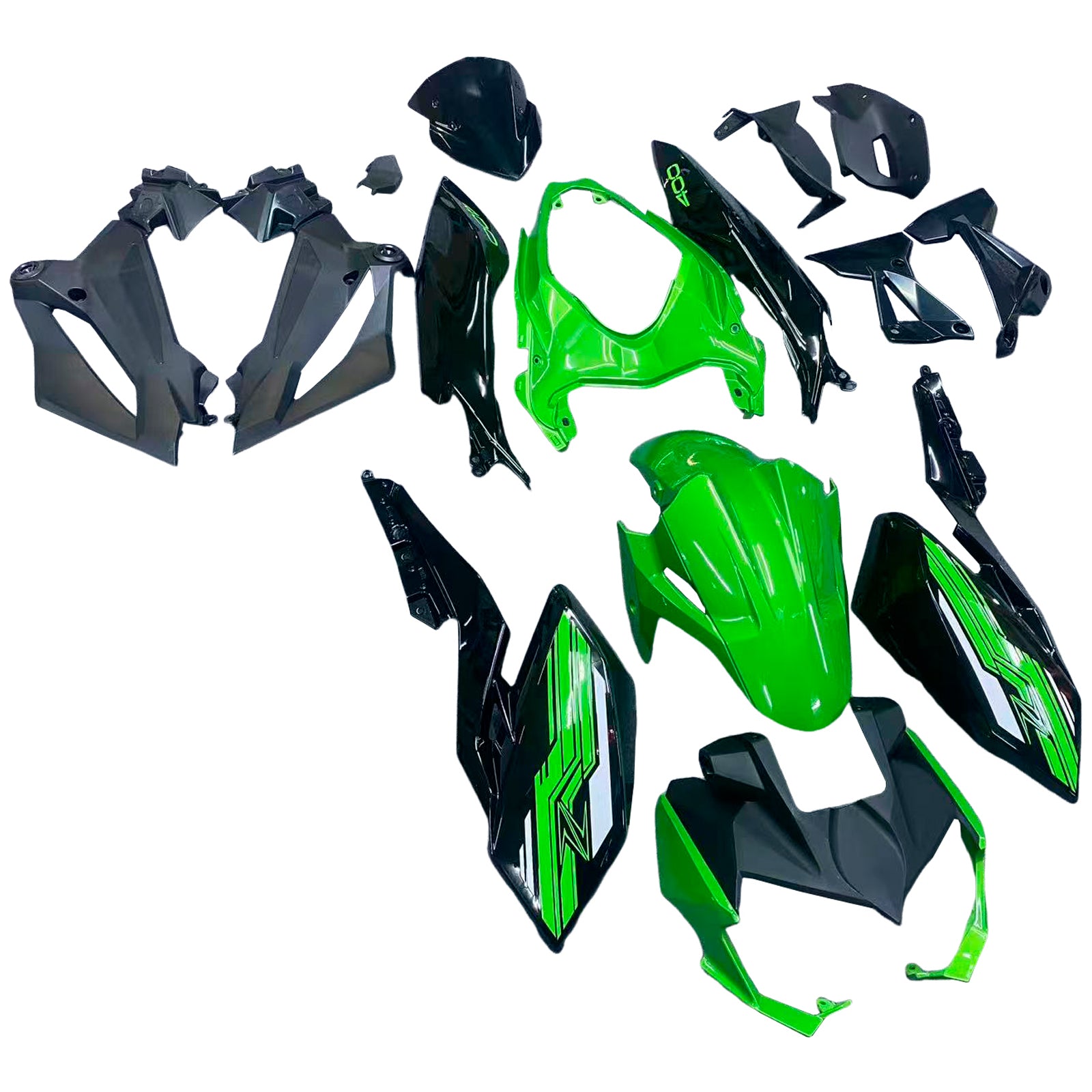 Kit de carénage en plastique ABS injecté compatible avec Kawasaki Z400 2018-2024