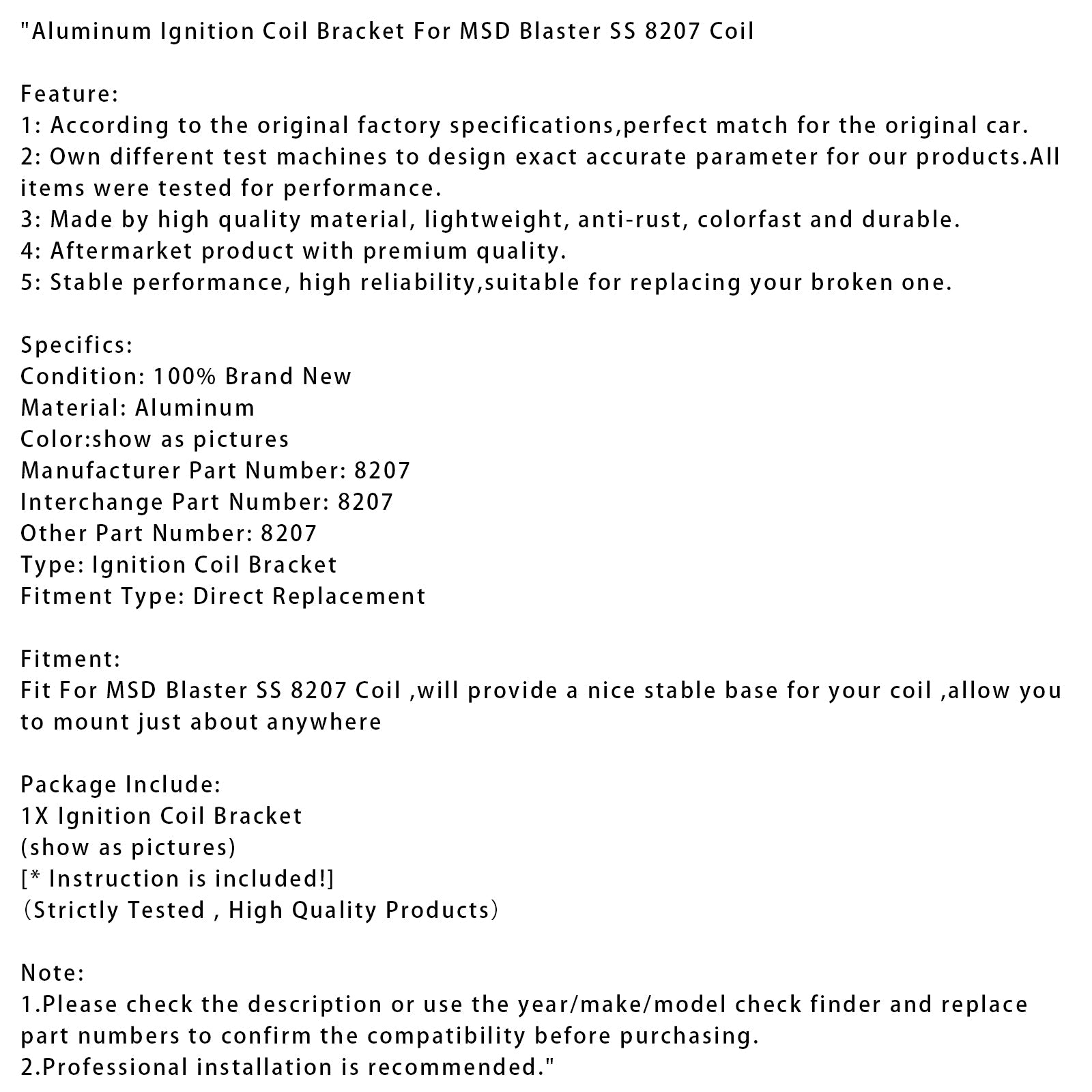 Spoelhouder&Aluminium ontstekingsbobine voor MSD Blaster SS 8207