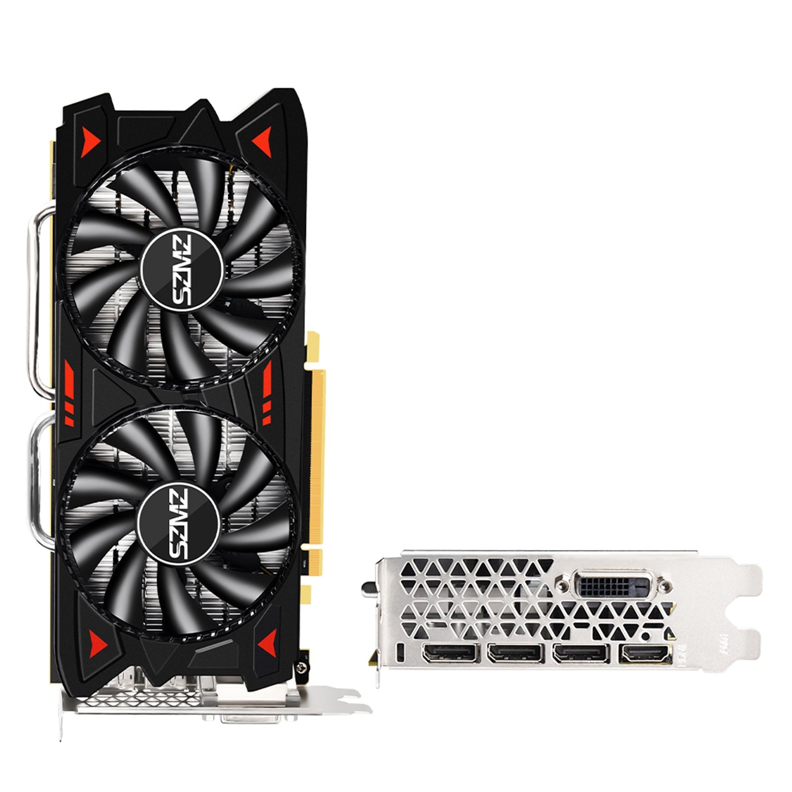 Carte graphique indépendante RX580 8G, double ventilateur, carte d';éclairage pour ordinateur de bureau