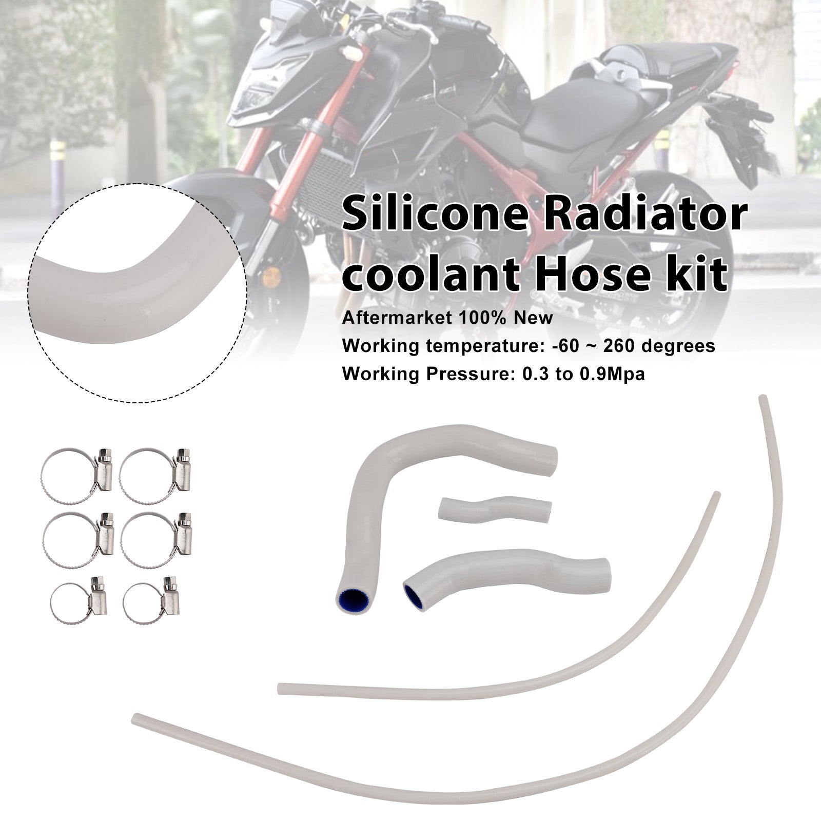 Durite de refroidissement en silicone pour radiateur Honda CB750 Hornet XL750 Transalp 23-25
