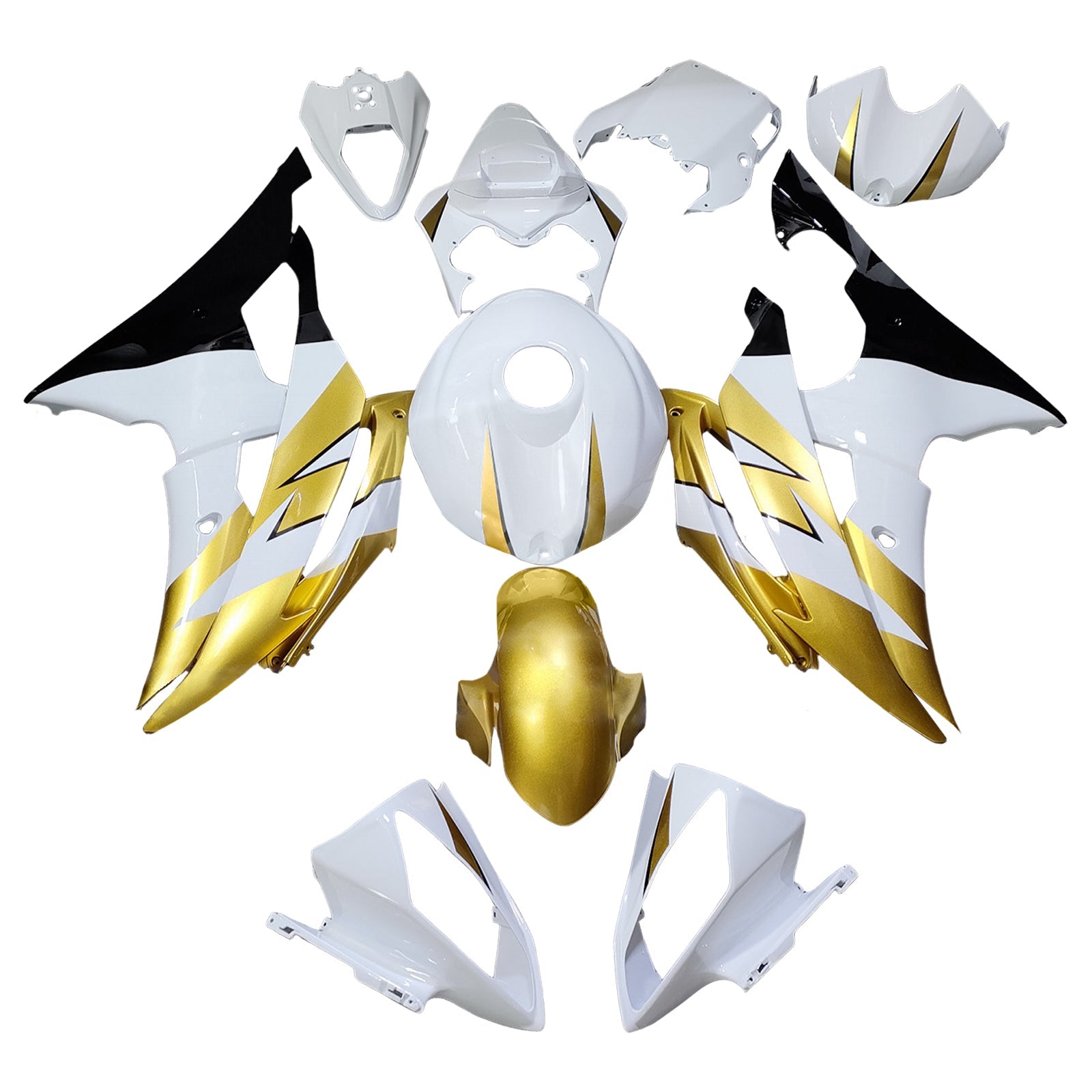 Kit de carénage injecté en plastique ABS pour Yamaha YZFR6 YZF-R6 2008-2016