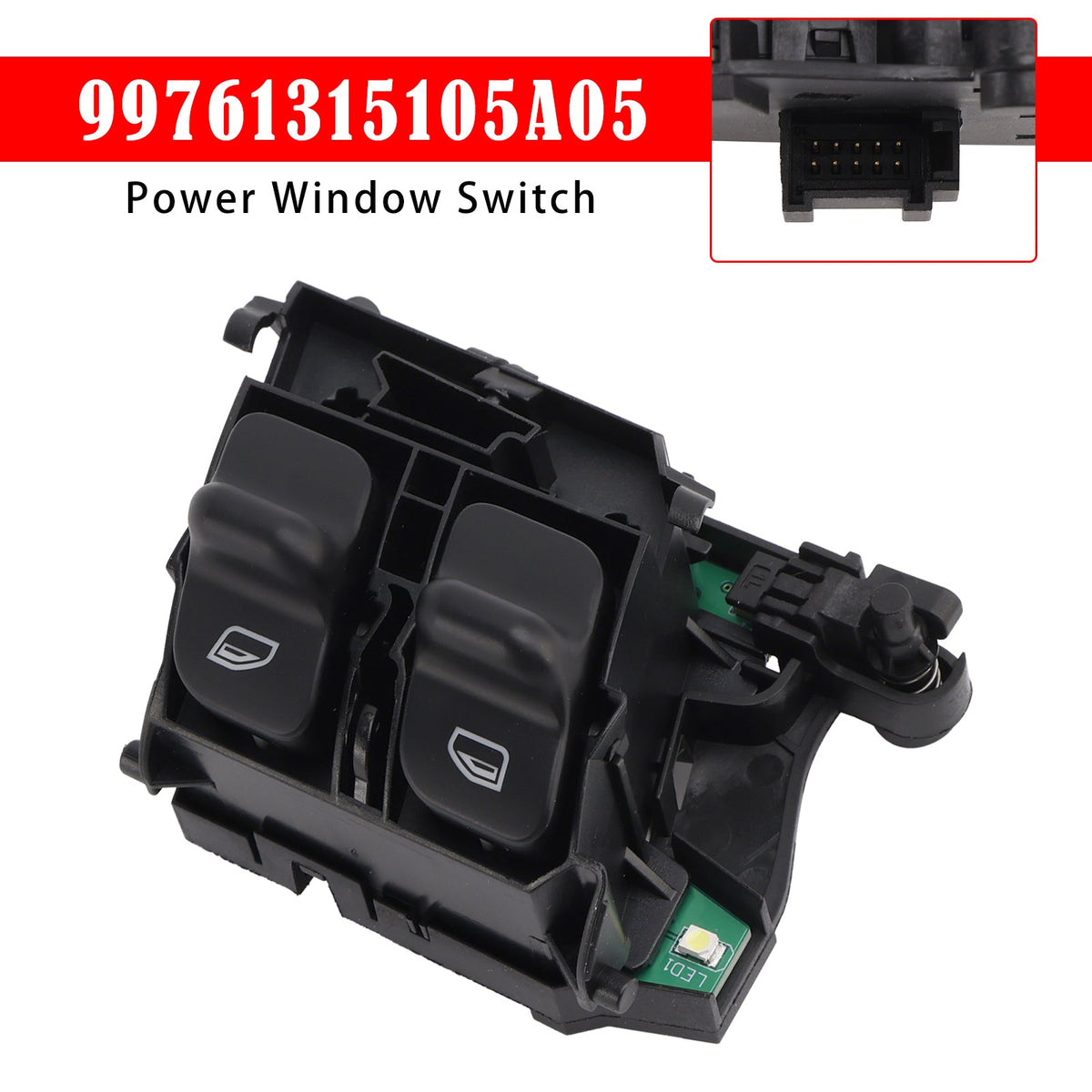 Interrupteur de lève-vitre électrique pour Porsche 997 987, porte côté conducteur gauche, référence 99761315105A05