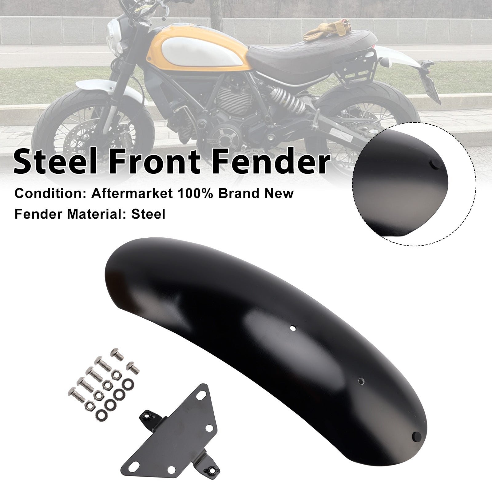 Stalen voorspatbord voor Ducati Scrambler 1100 800 2015-2025