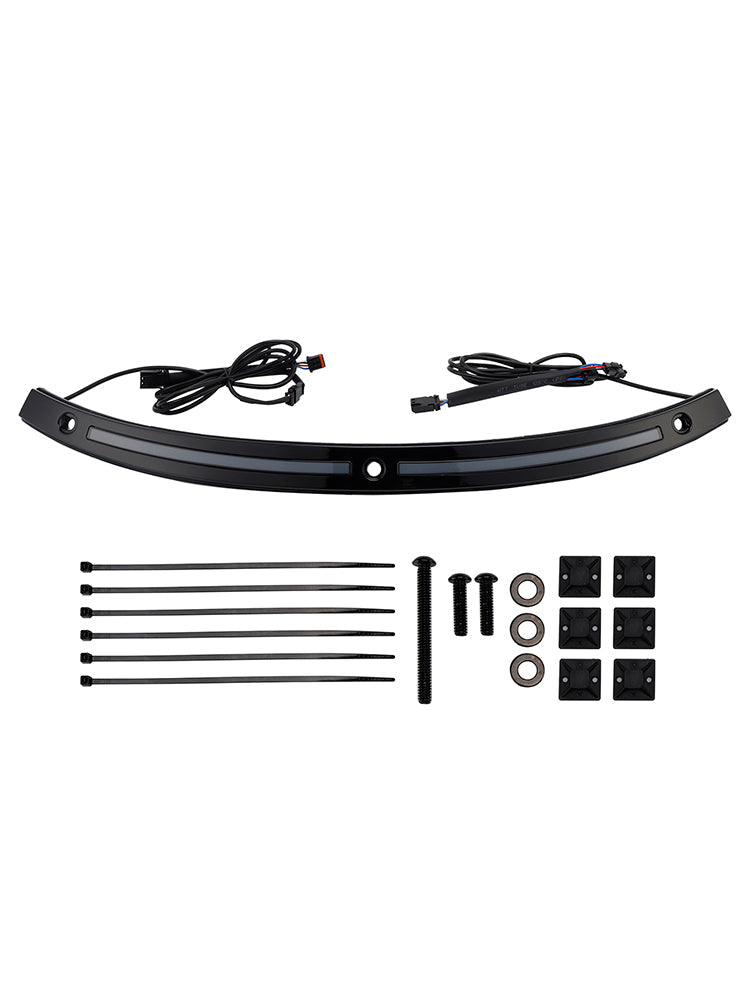 Garniture de pare-brise avec clignotants à LED pour Touring Electra Glide Street Glide Ultra Limited 2014+