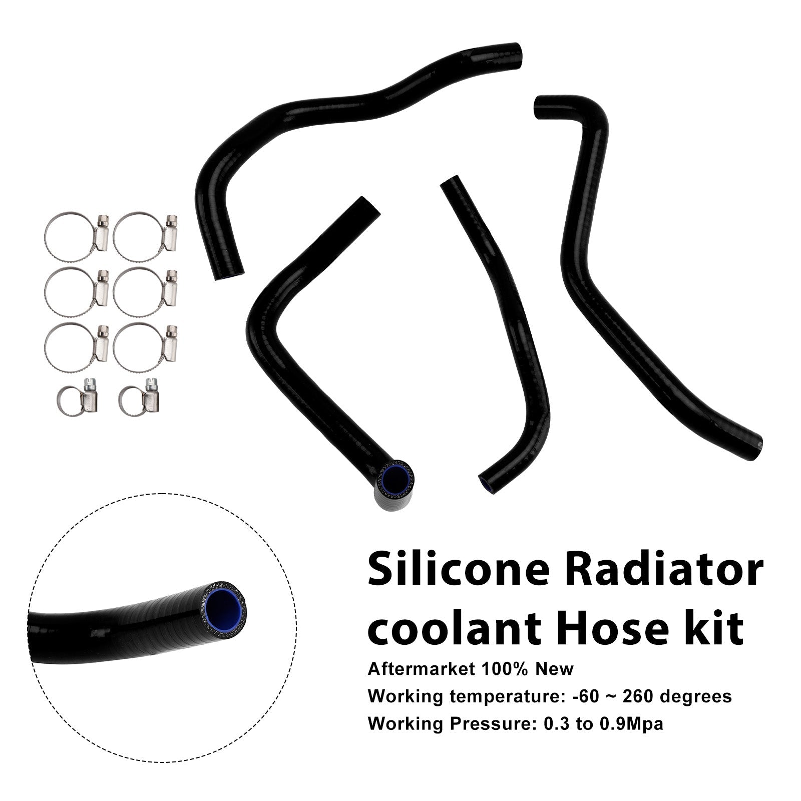 Durite de refroidissement en silicone pour radiateur Honda CB500F/X/R (2013-2024)